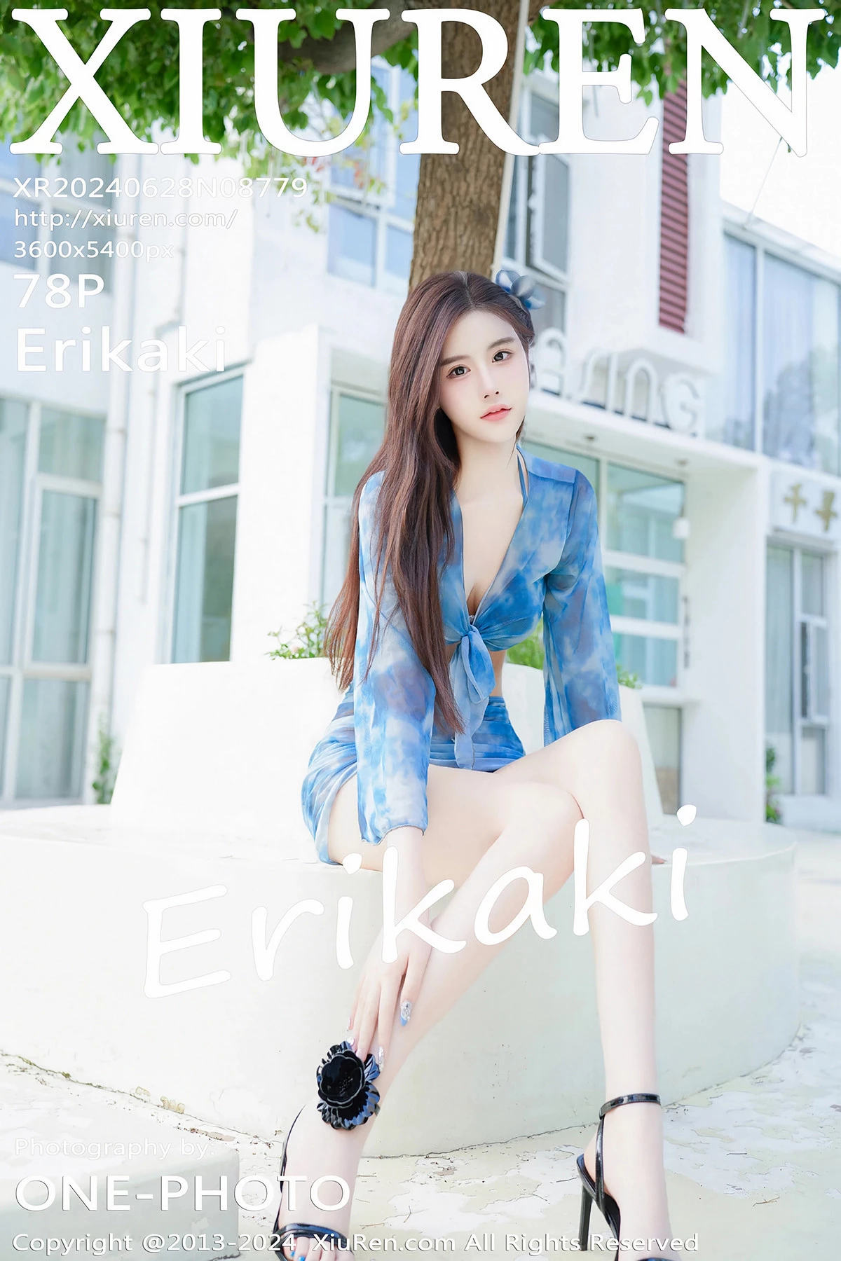 [[XiuRen秀人网]秀人网]No.8779_模特Erikaki泳池场景性感蓝色比基尼秀曼妙身姿撩人诱惑写真78P