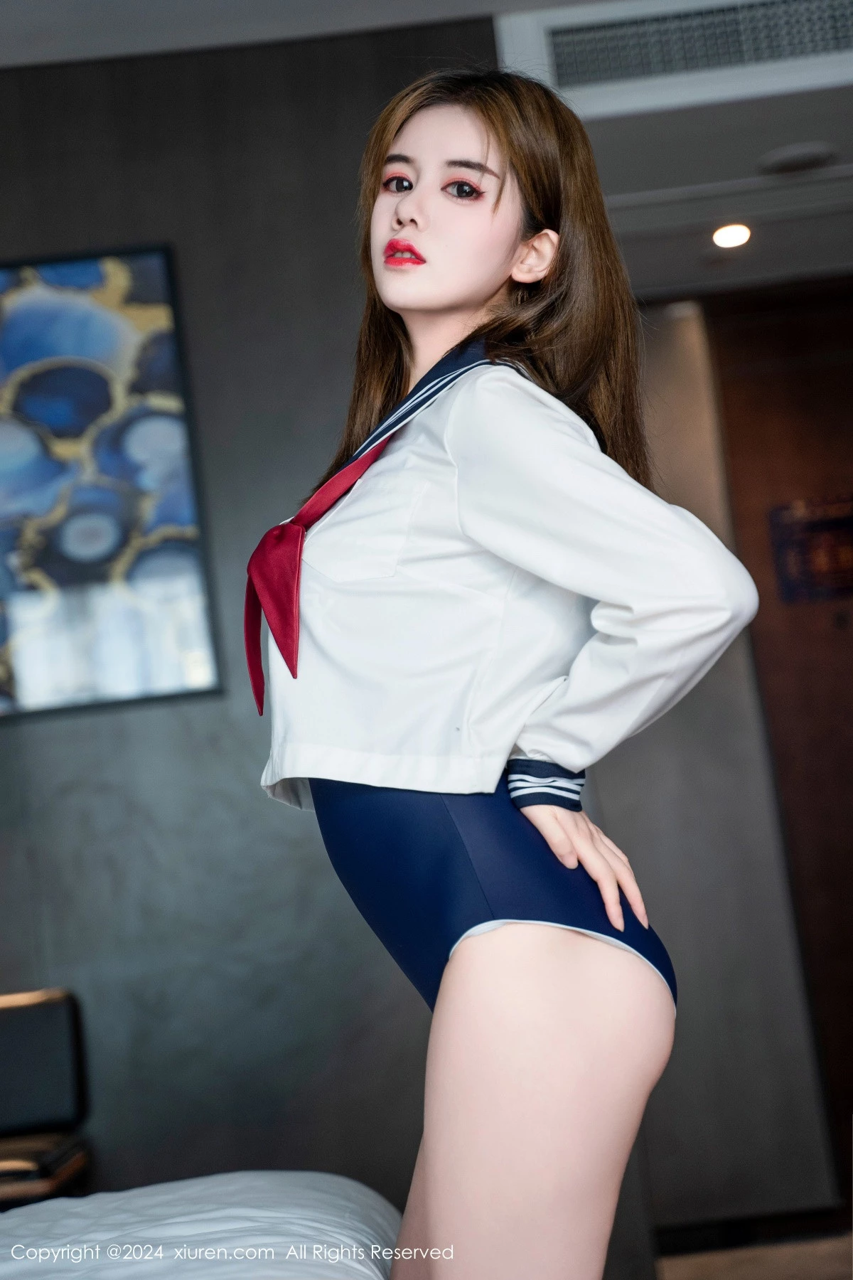 [[XiuRen秀人网]秀人网]No.8819_新人模特凌彩烟私房浴缸性感学生服饰半脱秀丰满身材诱惑写真86P