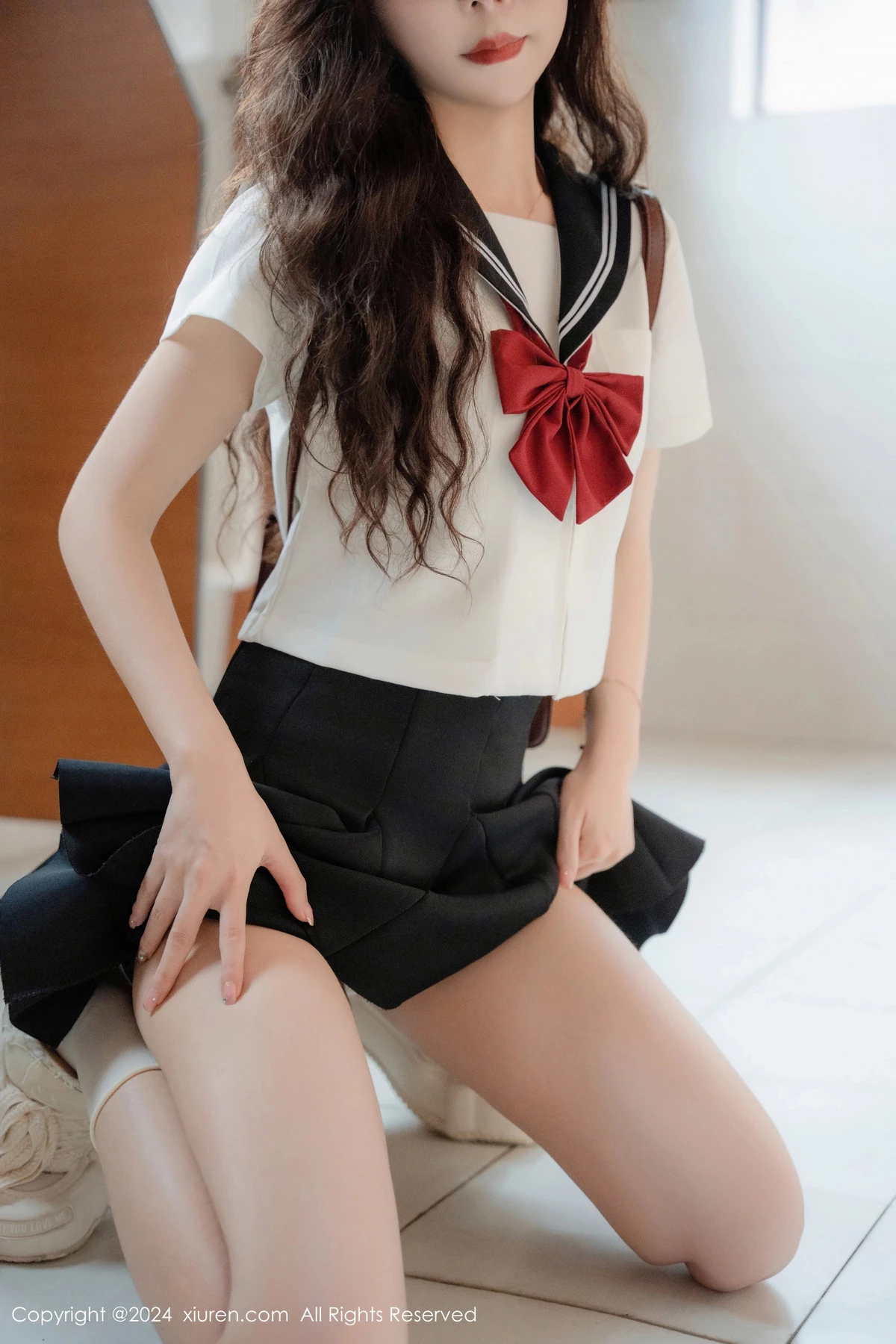 [[XiuRen秀人网]秀人网]No.8948_新人模特拍黄瓜girl性感JK制服露白色蕾丝内衣秀曼妙身姿诱惑写真81P