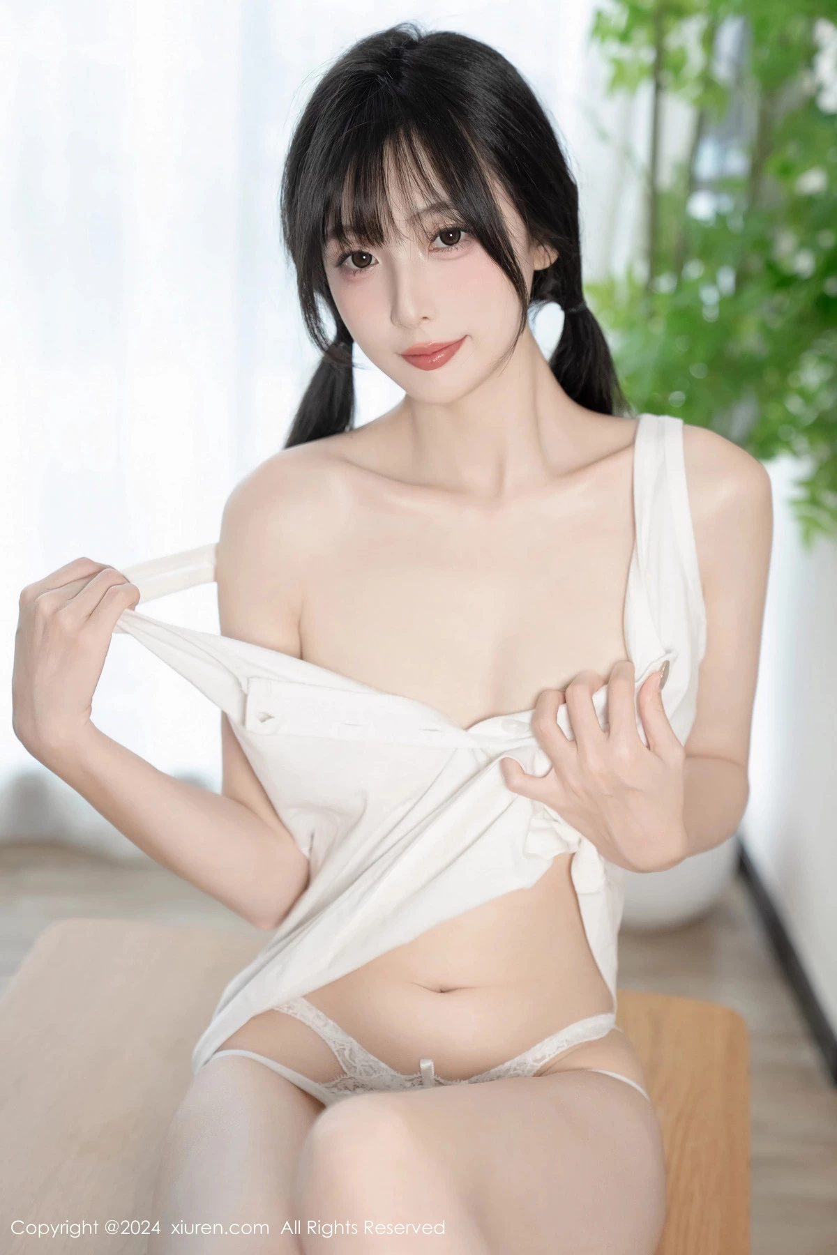 [[XiuRen秀人网]秀人网]No.8952_模特林星阑双马尾主题性感白色情趣内衣秀曼妙身姿撩人诱惑写真83P