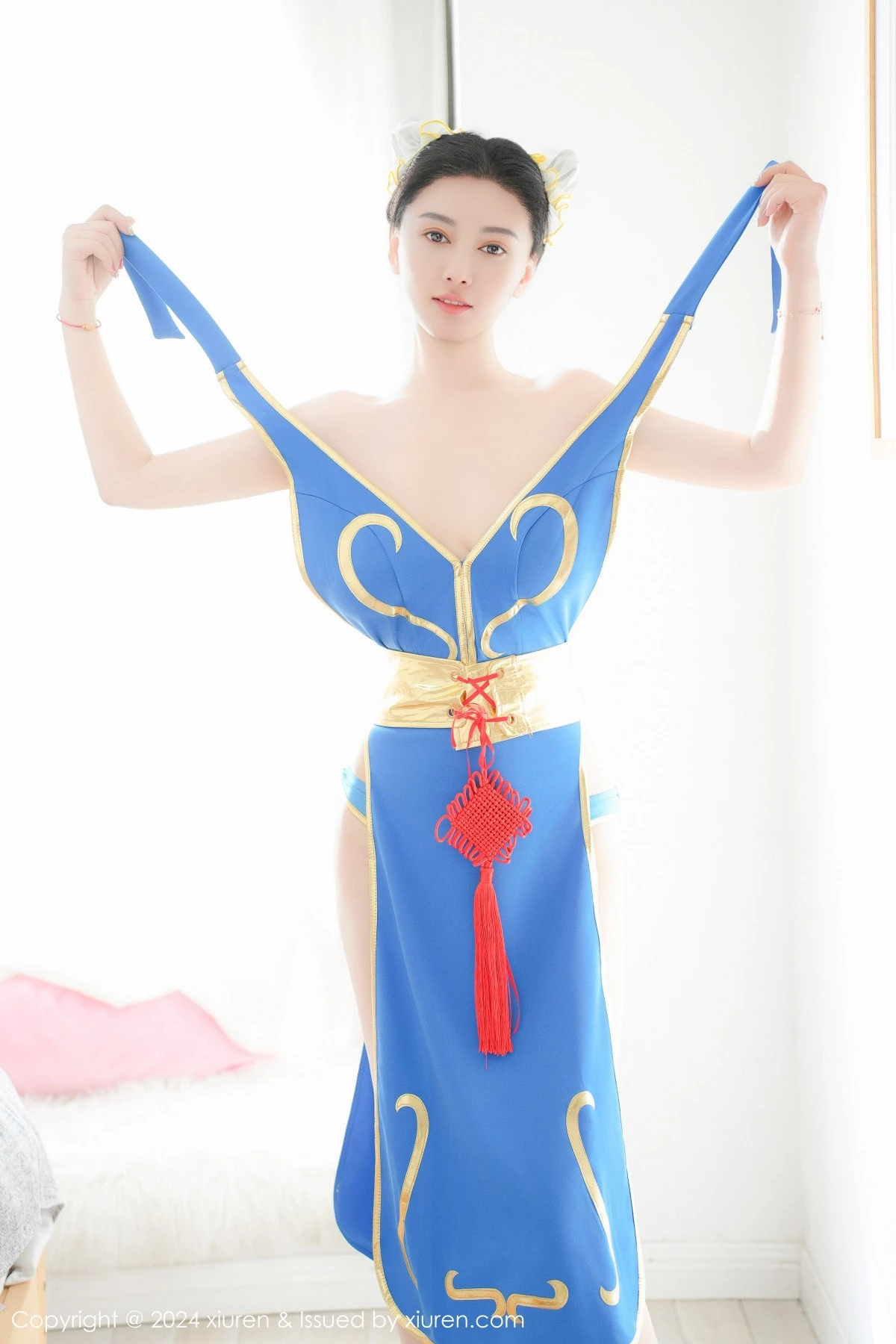 [[XiuRen秀人网]秀人网]No.9252_模特雅茹老师性感蓝色COSPLAY服饰秀白嫩柔美身姿诱惑写真61P