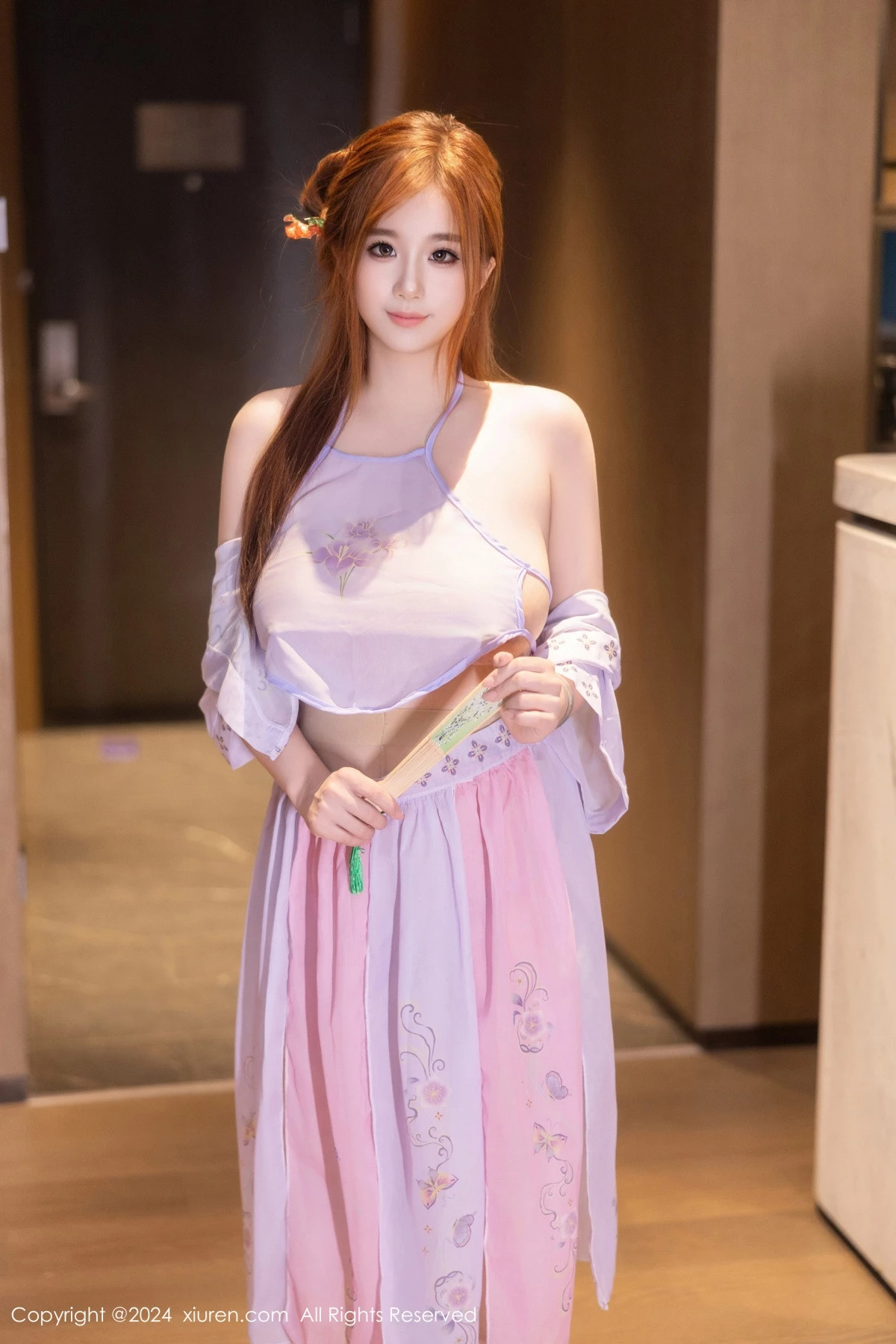 [[XiuRen秀人网]秀人网]No.9178_模特小肉肉咪性感紫色古装服饰配超薄肉丝秀凹凸身材诱惑写真79P