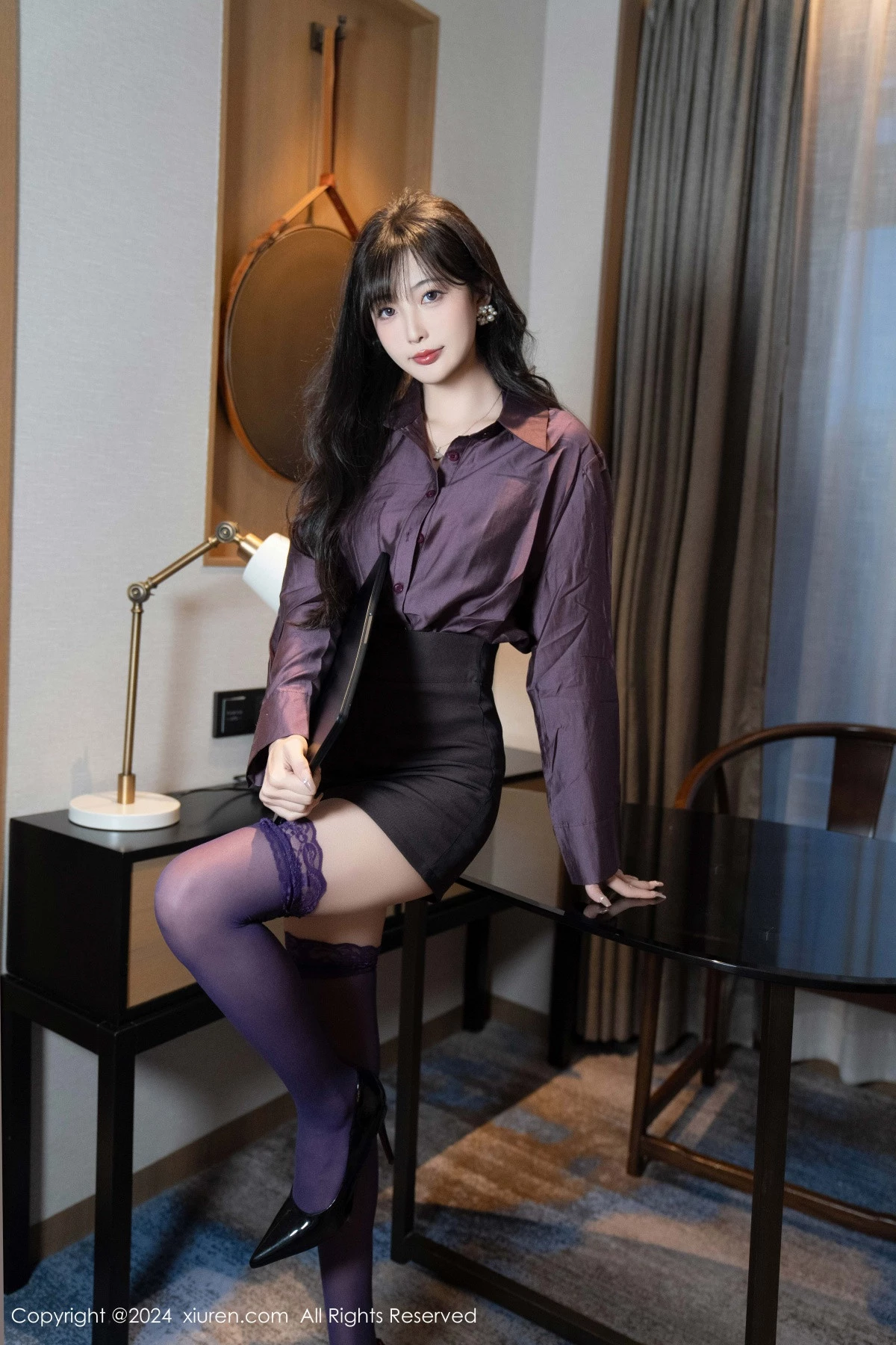 [[XiuRen秀人网]秀人网]No.9428_模特林星阑性感紫色情趣连体内衣配紫色丝袜秀曼妙身姿诱惑写真81P