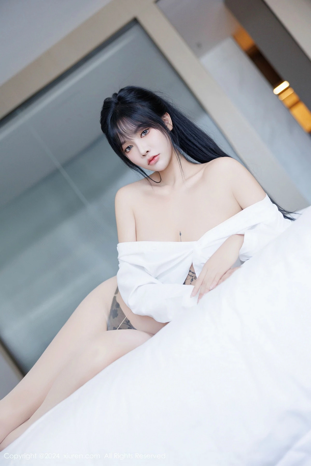 [[XiuRen秀人网]秀人网]No.9505_模特娜比私房性感黑色蕾丝内衣配超薄肉丝秀凹凸身材诱惑写真88P