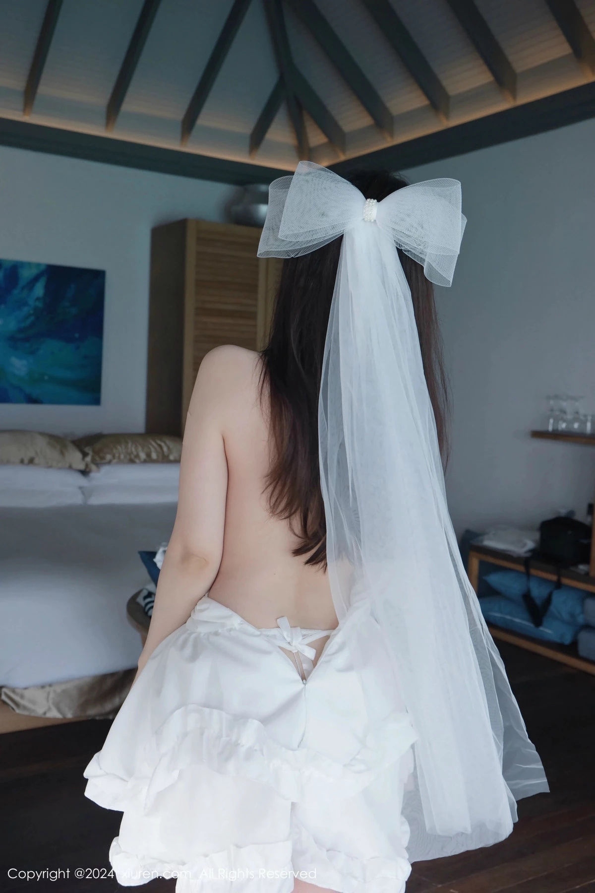 [[XiuRen秀人网]秀人网]No.9535_模特糯美子MINIbabe性感白色婚纱配情趣内衣秀惹火身材诱惑写真59P