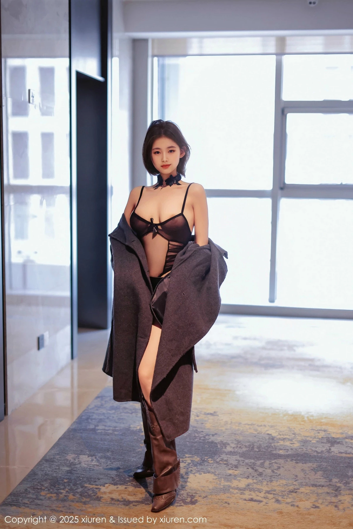 [[XiuRen秀人网]秀人网]No.9727_模特小橘子orange私房性感黑色轻透连体内衣秀完美身材诱惑写真79P