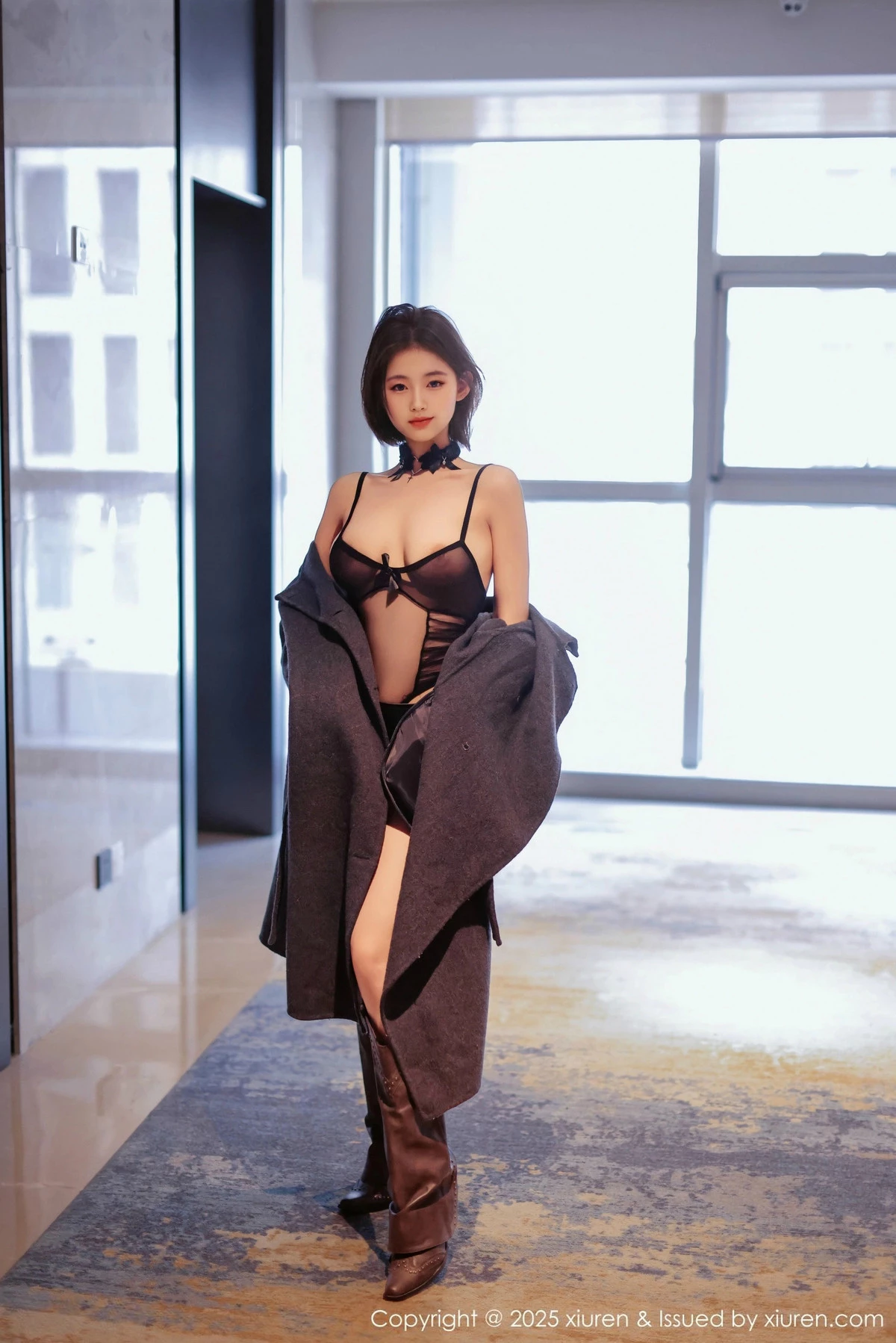 [[XiuRen秀人网]秀人网]No.9727_模特小橘子orange私房性感黑色轻透连体内衣秀完美身材诱惑写真79P