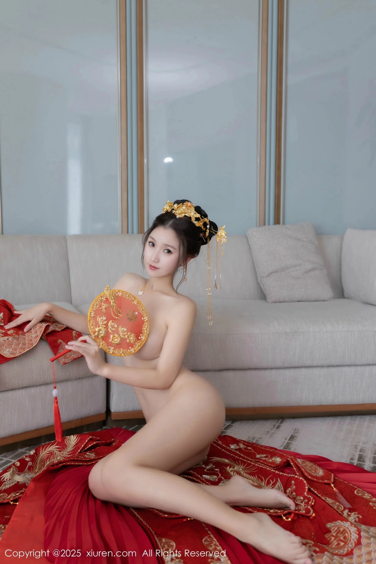 [[XiuRen秀人网]秀人网]No.9811_模特杏子Yada性感新娘装红色情趣内衣配超薄肉丝秀美腿诱惑写真84P