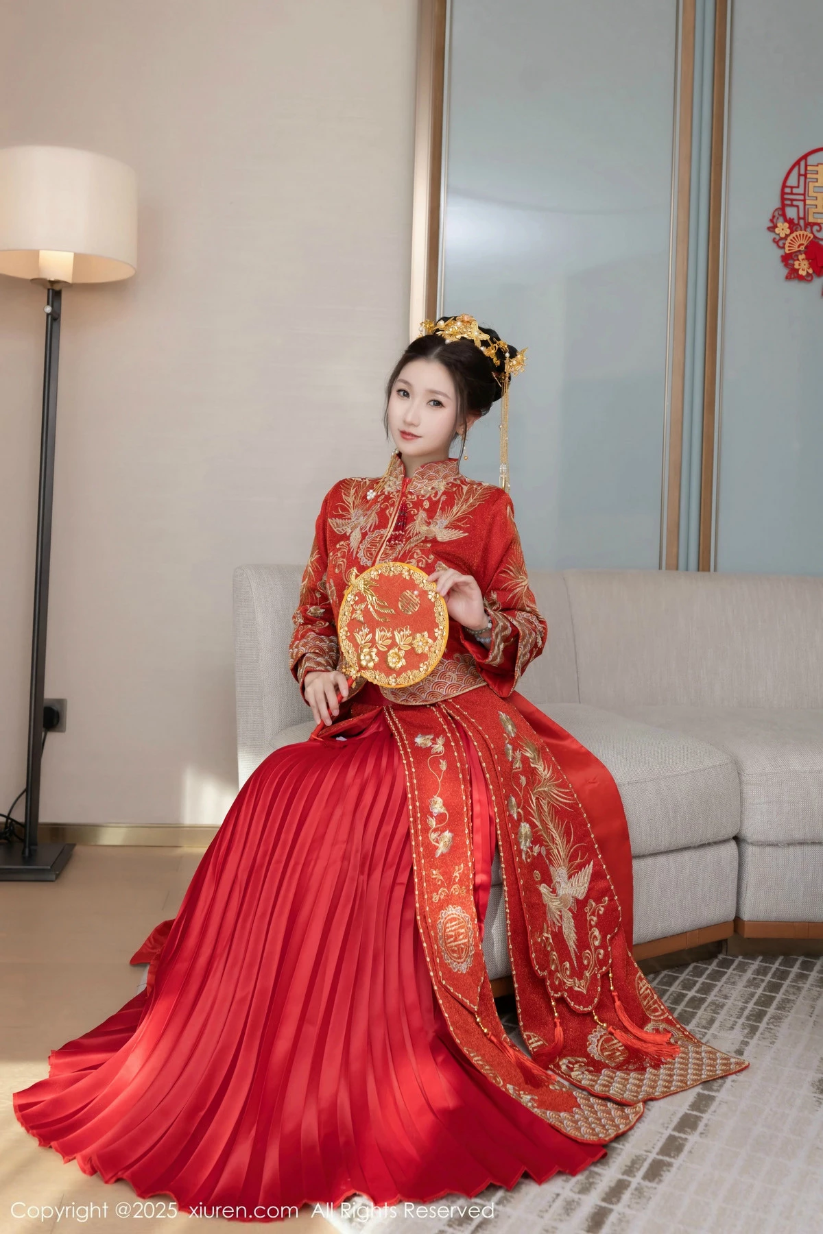 [[XiuRen秀人网]秀人网]No.9811_模特杏子Yada性感新娘装红色情趣内衣配超薄肉丝秀美腿诱惑写真84P
