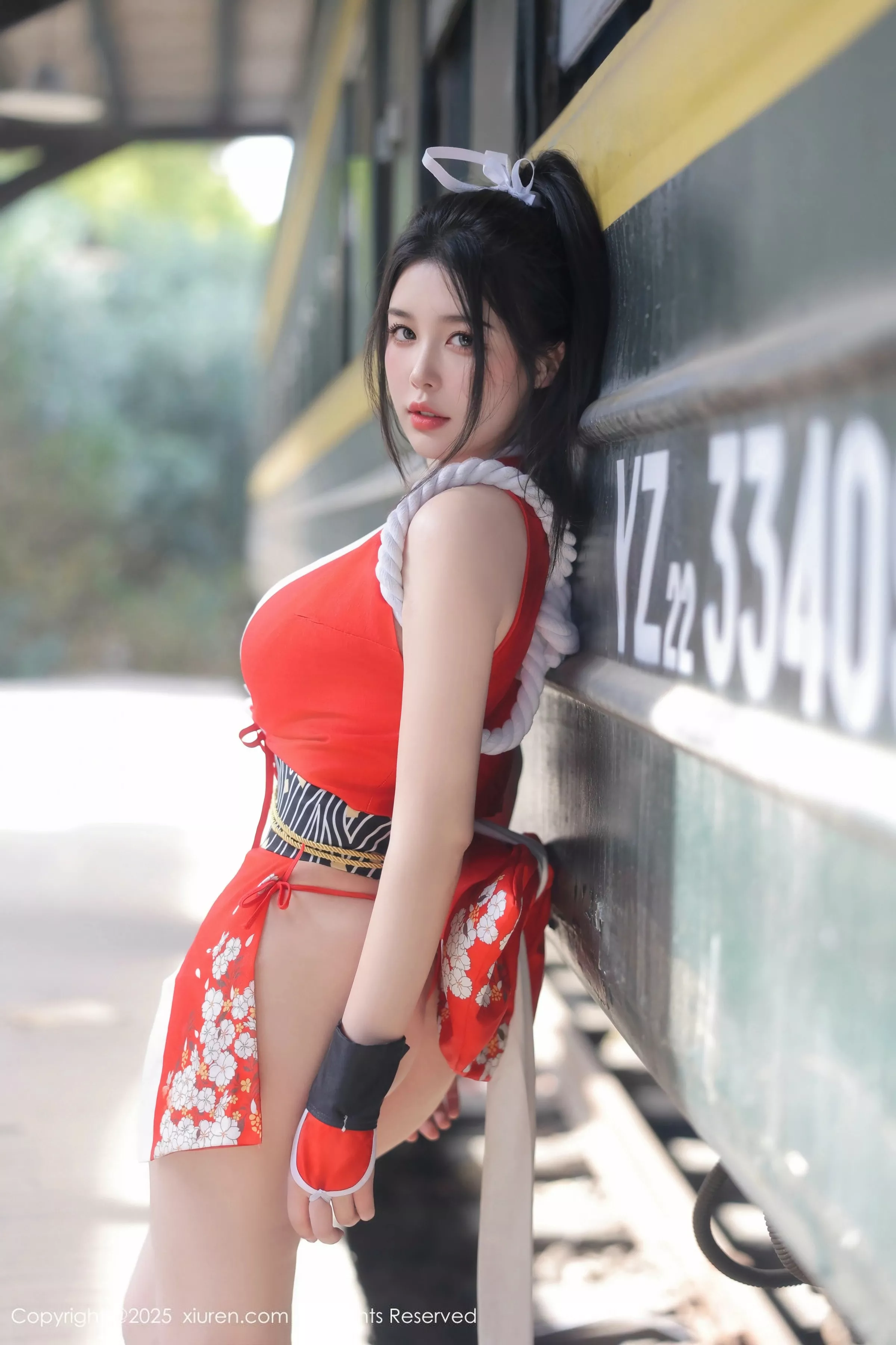 [[XiuRen秀人网]秀人网]No.10133_模特林若凡F性感红色不知火舞服饰配丁字裤秀丰满身材诱惑写真81P