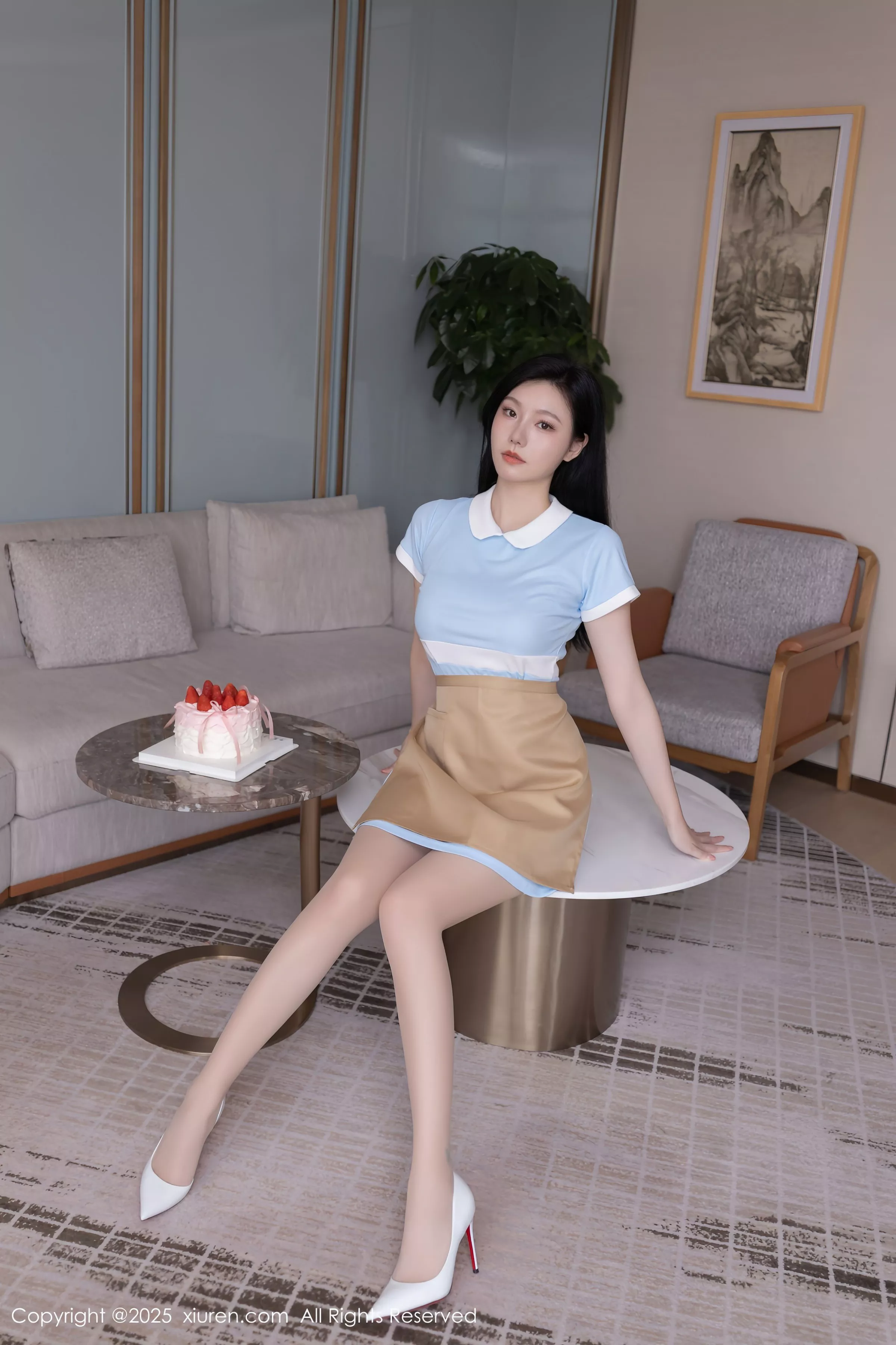 [[XiuRen秀人网]秀人网]No.10214_模特安然anran性感蓝色连衣短裙配超薄肉丝秀曼妙身姿诱惑写真80P