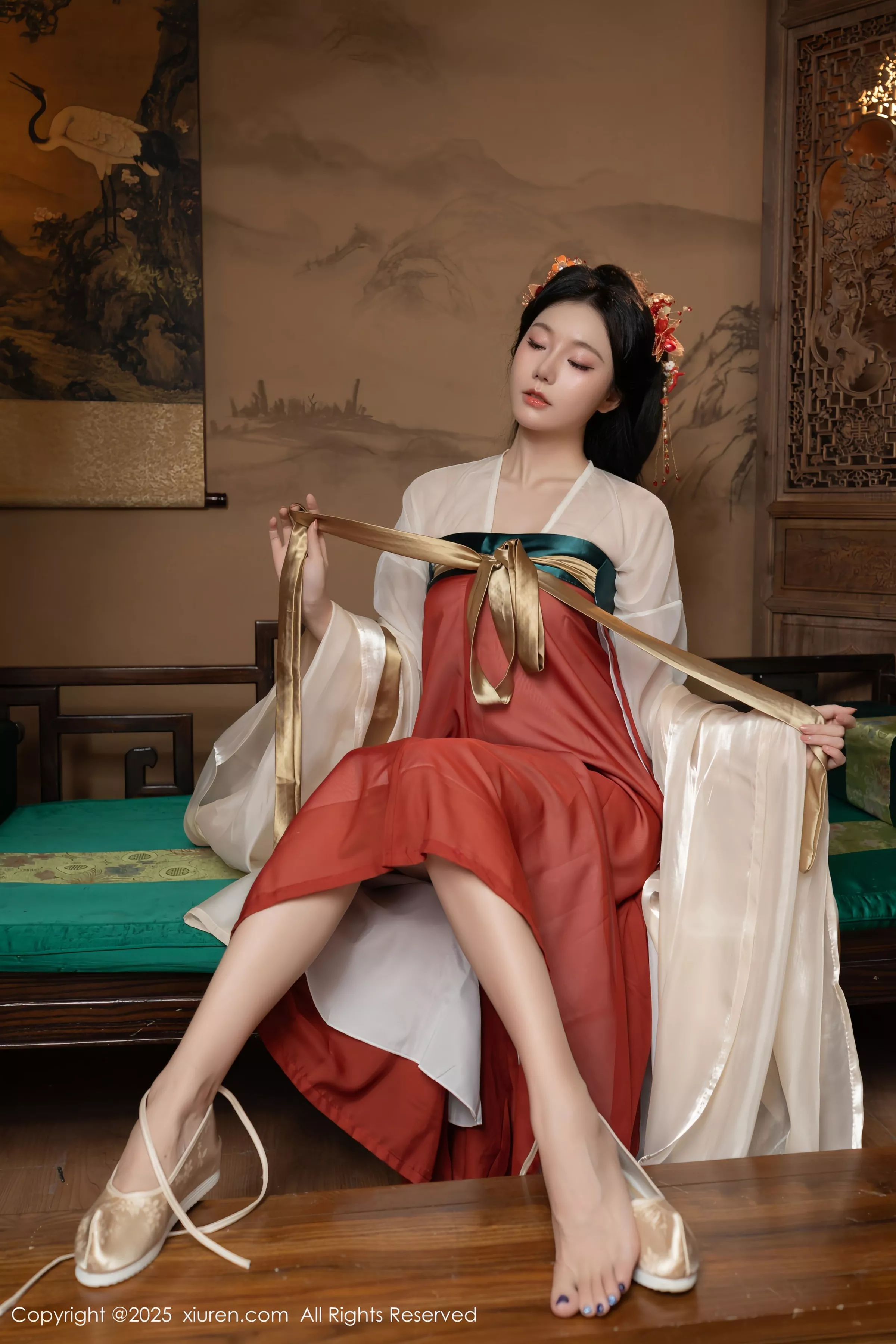 [[XiuRen秀人网]秀人网]No.10223_模特合集女神陆萱萱＆安然anran激情互动薄纱古装撩人诱惑写真80P