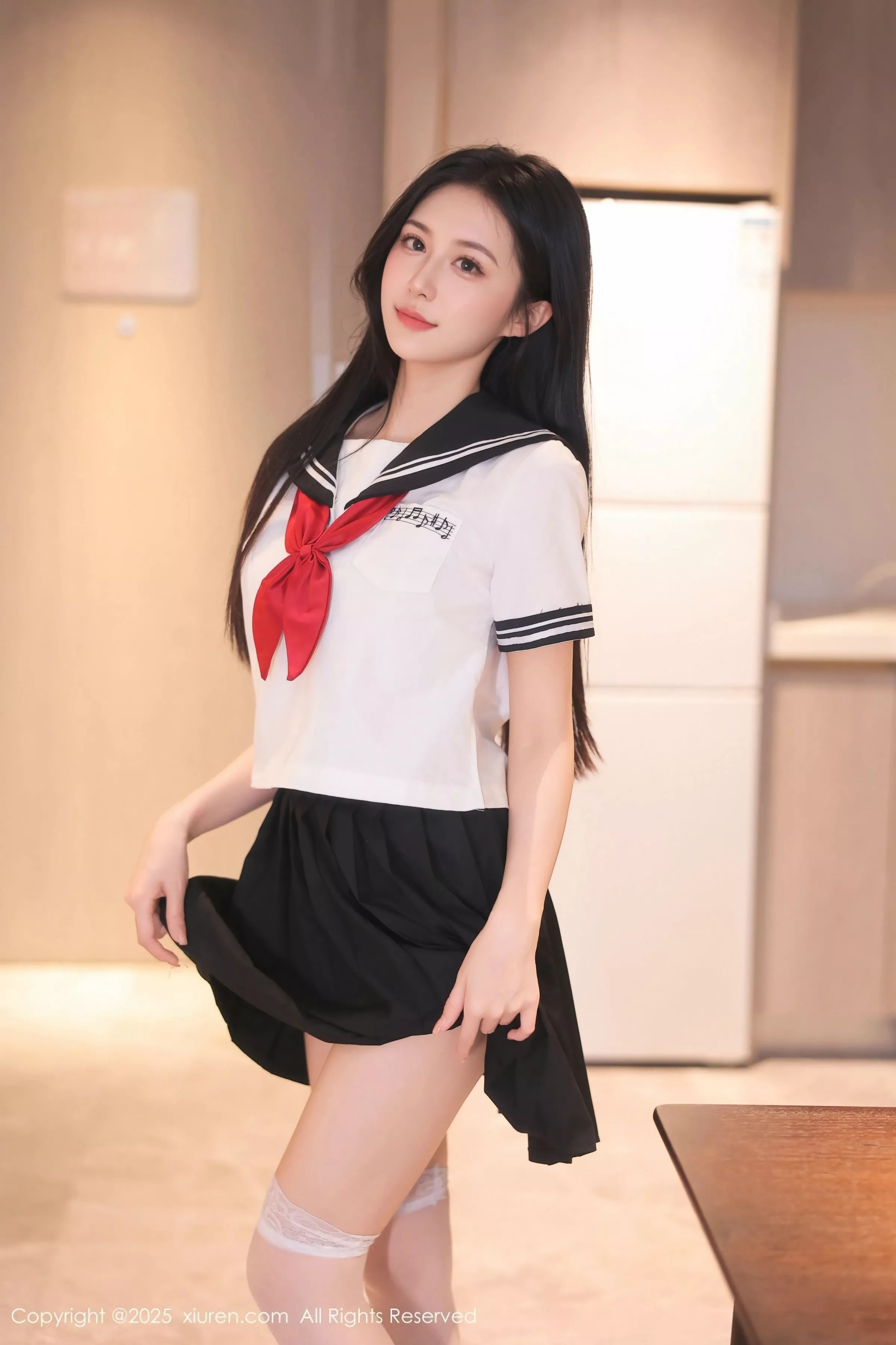 [[XiuRen秀人网]秀人网]No.10234_新人模特shelly诗莉吖性感学生装露白色内衣秀曼妙身姿诱惑写真77P