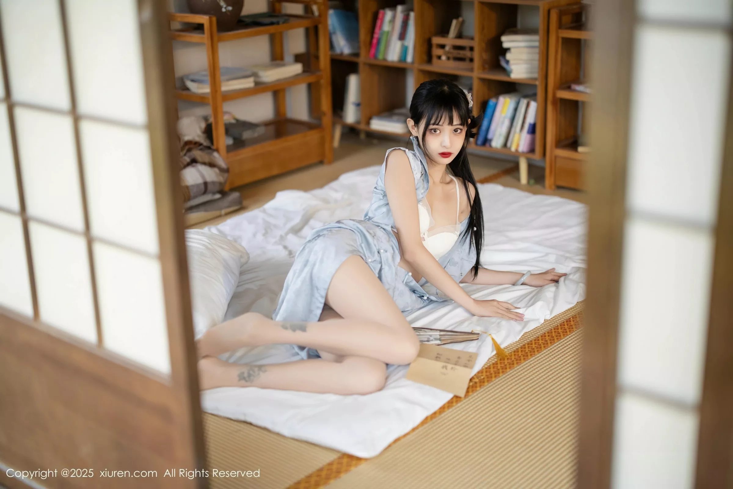 [[XiuRen秀人网]秀人网]No.10278_模特茂木希子日式旗袍露白色内衣配肉丝袜秀完美曲线诱惑写真80P