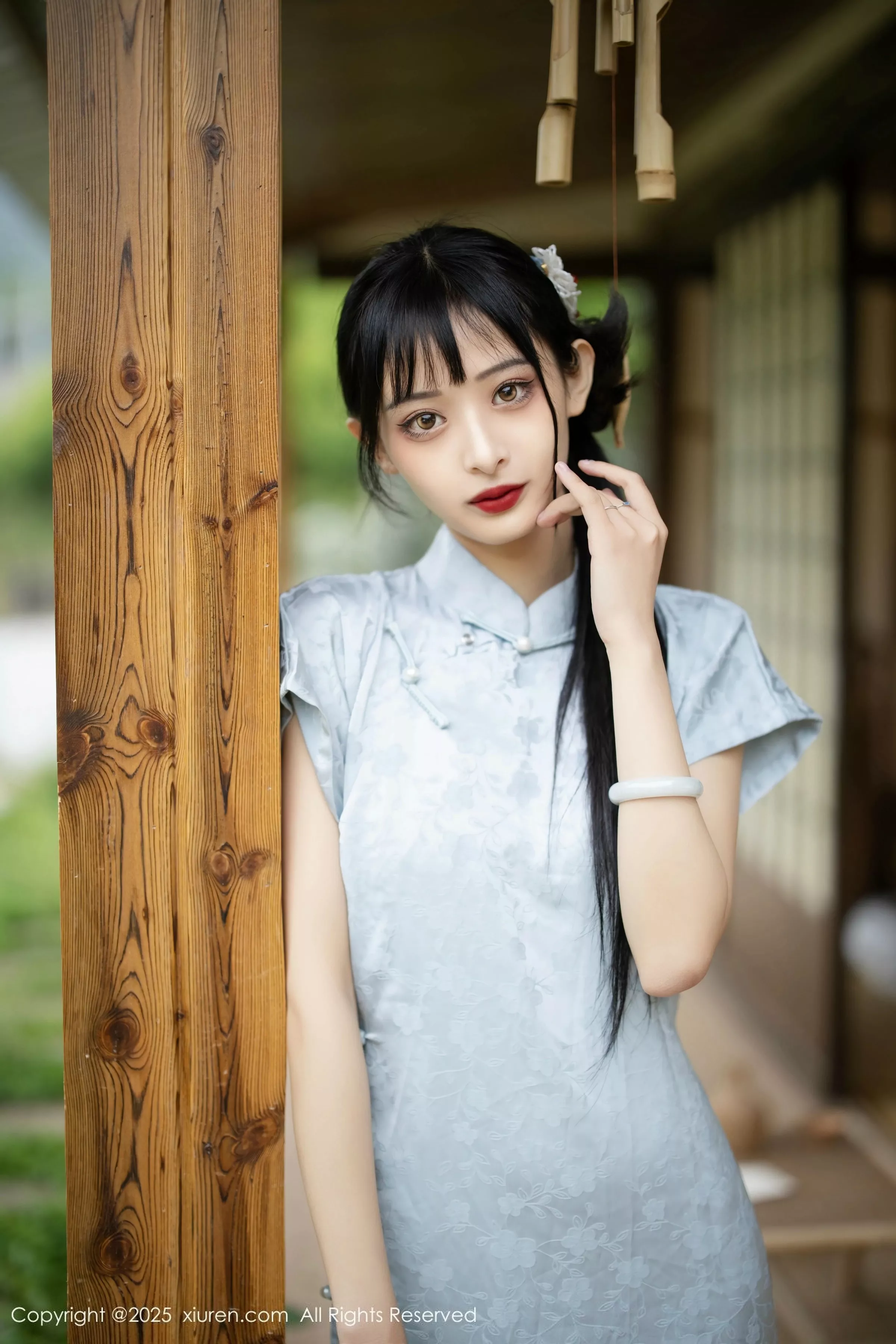[[XiuRen秀人网]秀人网]No.10278_模特茂木希子日式旗袍露白色内衣配肉丝袜秀完美曲线诱惑写真80P