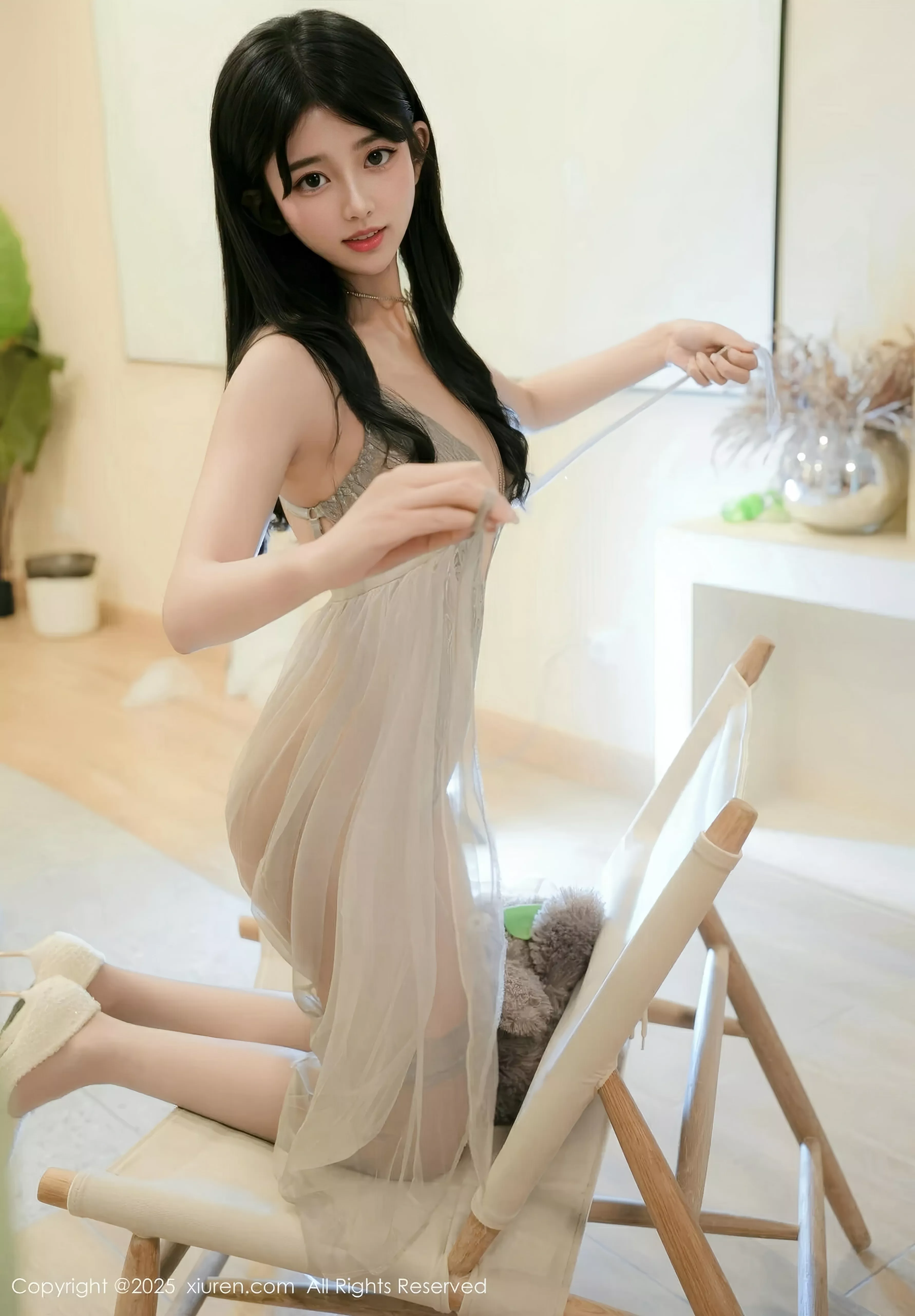 [[XiuRen秀人网]秀人网]No.10334_模特美少女@性感薄纱情趣长裙配灰色丝袜秀柔美身姿诱惑写真52P