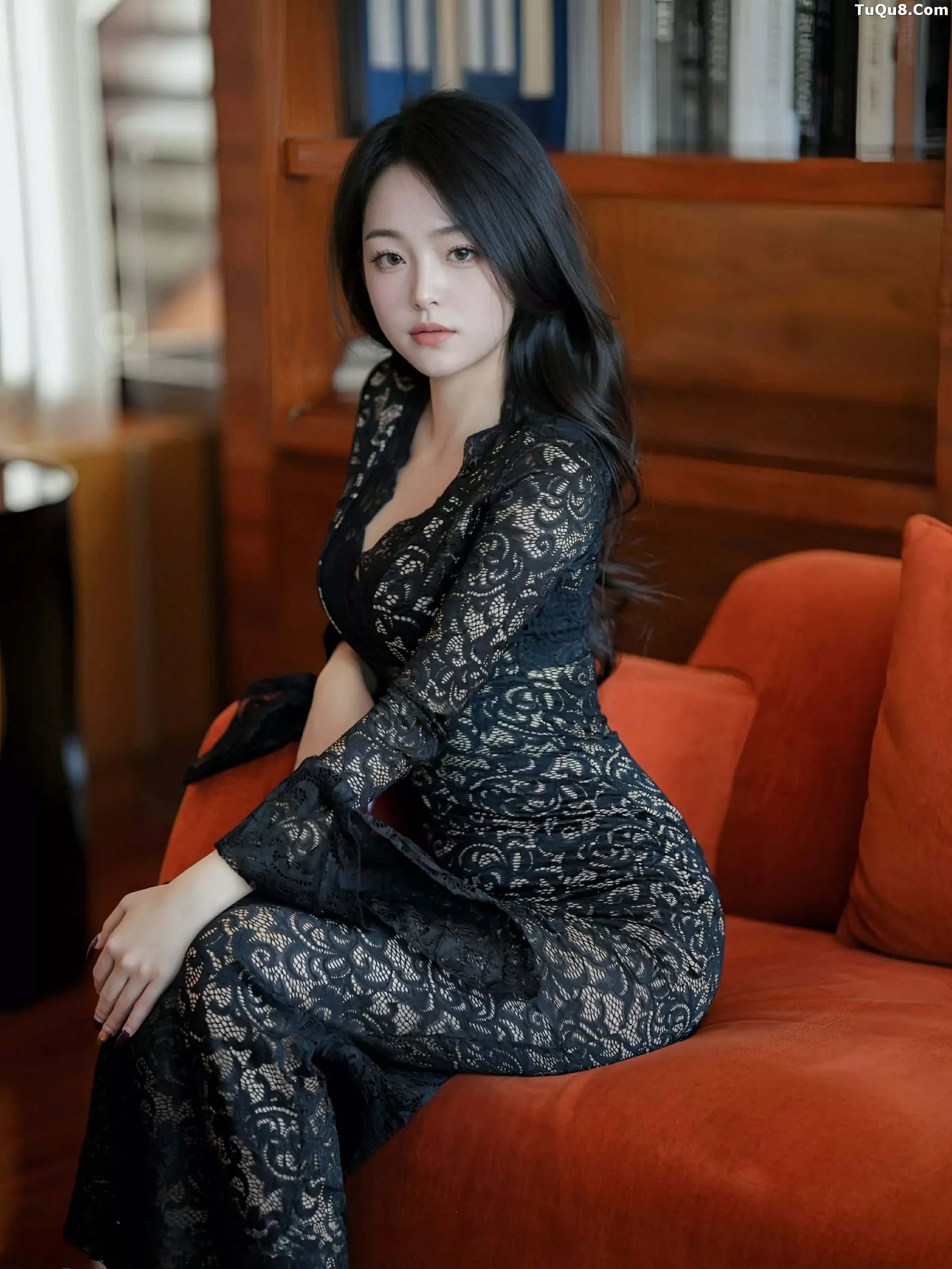 [[XiuRen秀人网]秀人网]No.10360_模特白琮瑗性感黑色蕾丝长裙半撩露白色内衣秀修长美腿诱惑写真61P