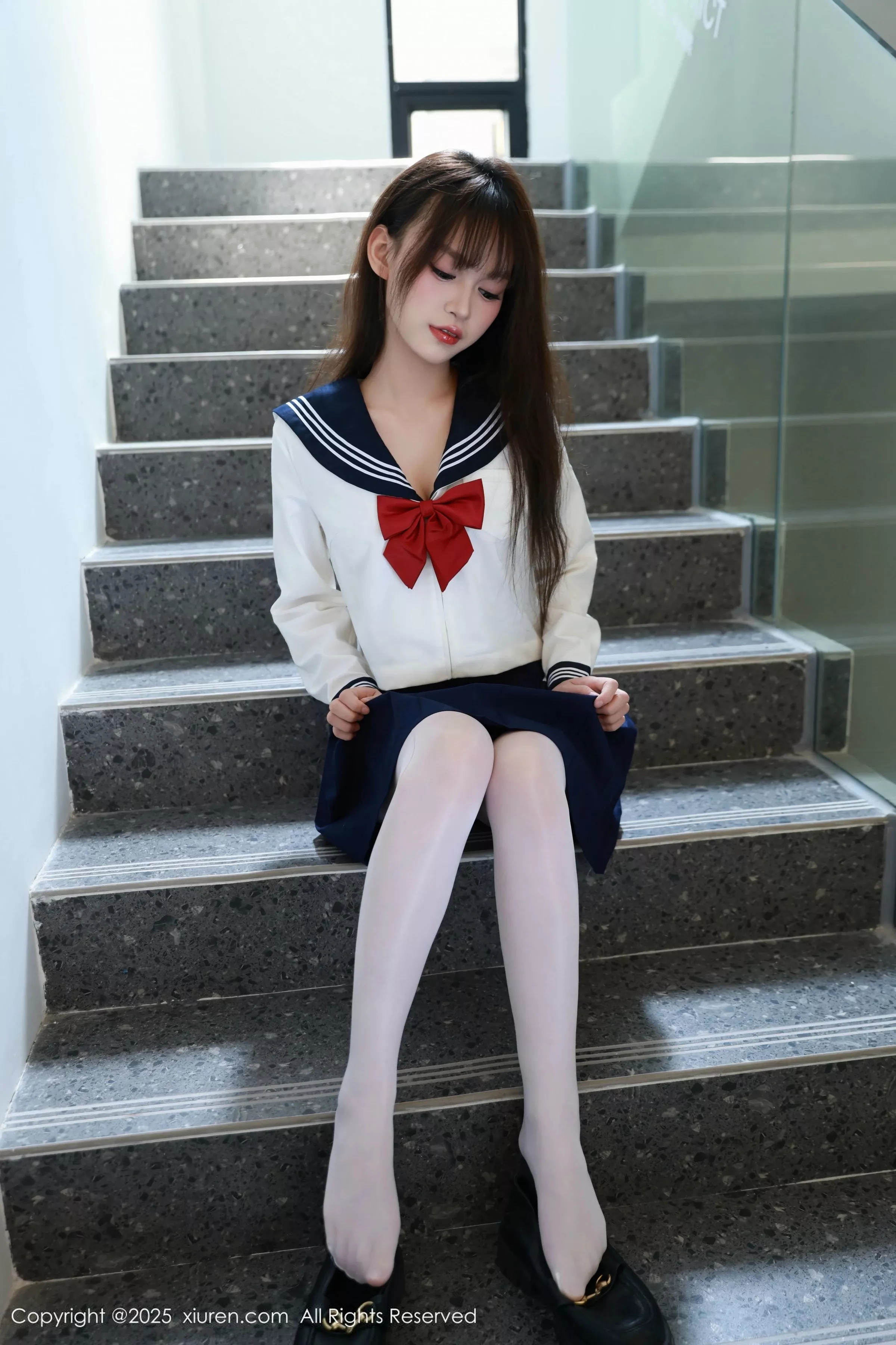 [[XiuRen秀人网]秀人网]No.10458_新人模特糯咪性感JK制服配超薄白丝袜秀曼妙身姿撩人诱惑写真88P