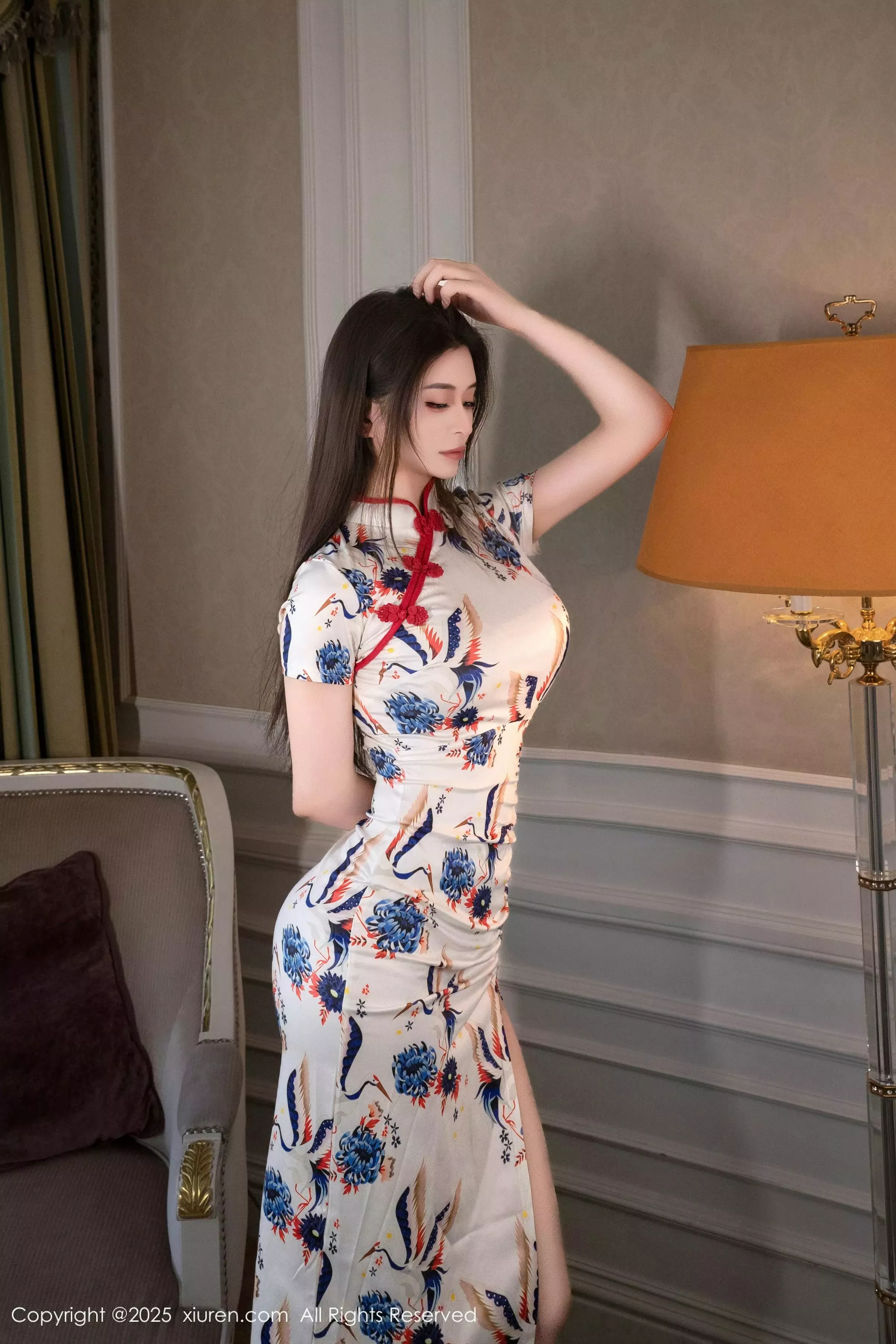 [[XiuRen秀人网]秀人网]No.10452_模特灿宝情趣捆绑主题性感花色旗袍露肉色内衣秀魔鬼身材诱惑写真96P