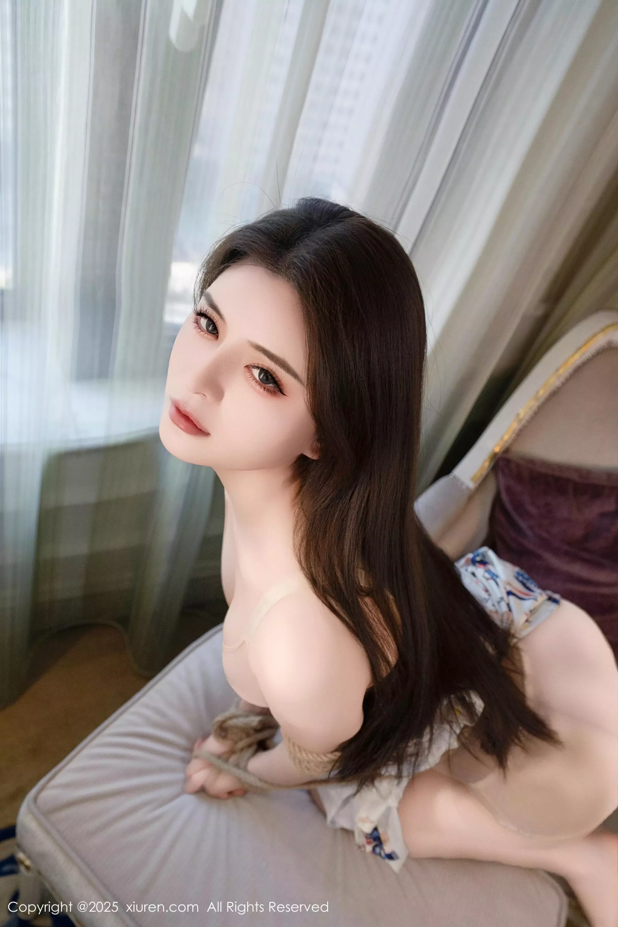 [[XiuRen秀人网]秀人网]No.10452_模特灿宝情趣捆绑主题性感花色旗袍露肉色内衣秀魔鬼身材诱惑写真96P