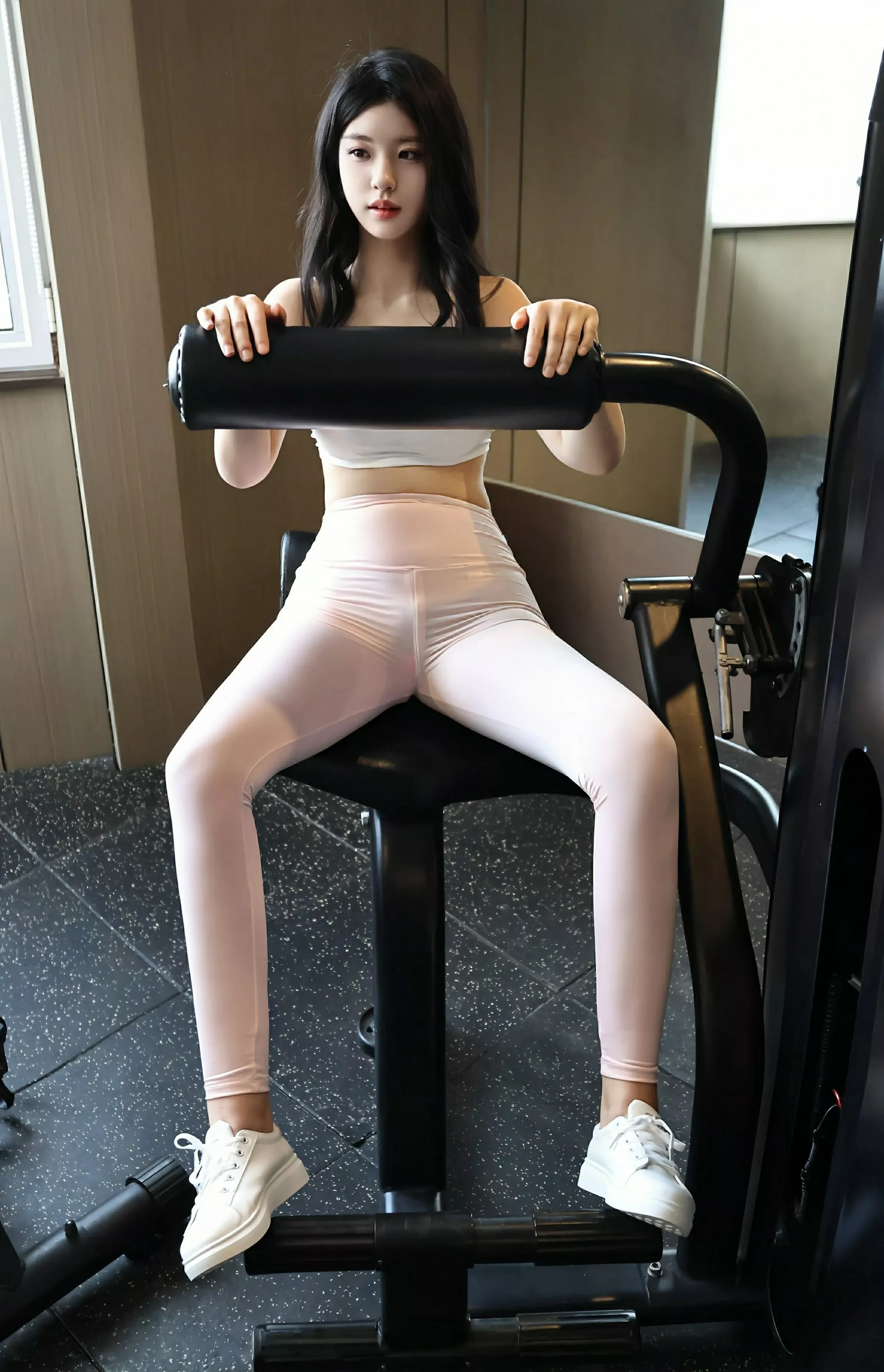 [[XiuRen秀人网]秀人网]No.10474_模特小芭乐性感白色上衣配粉色瑜伽裤秀曼妙苗条身姿诱惑写真86P