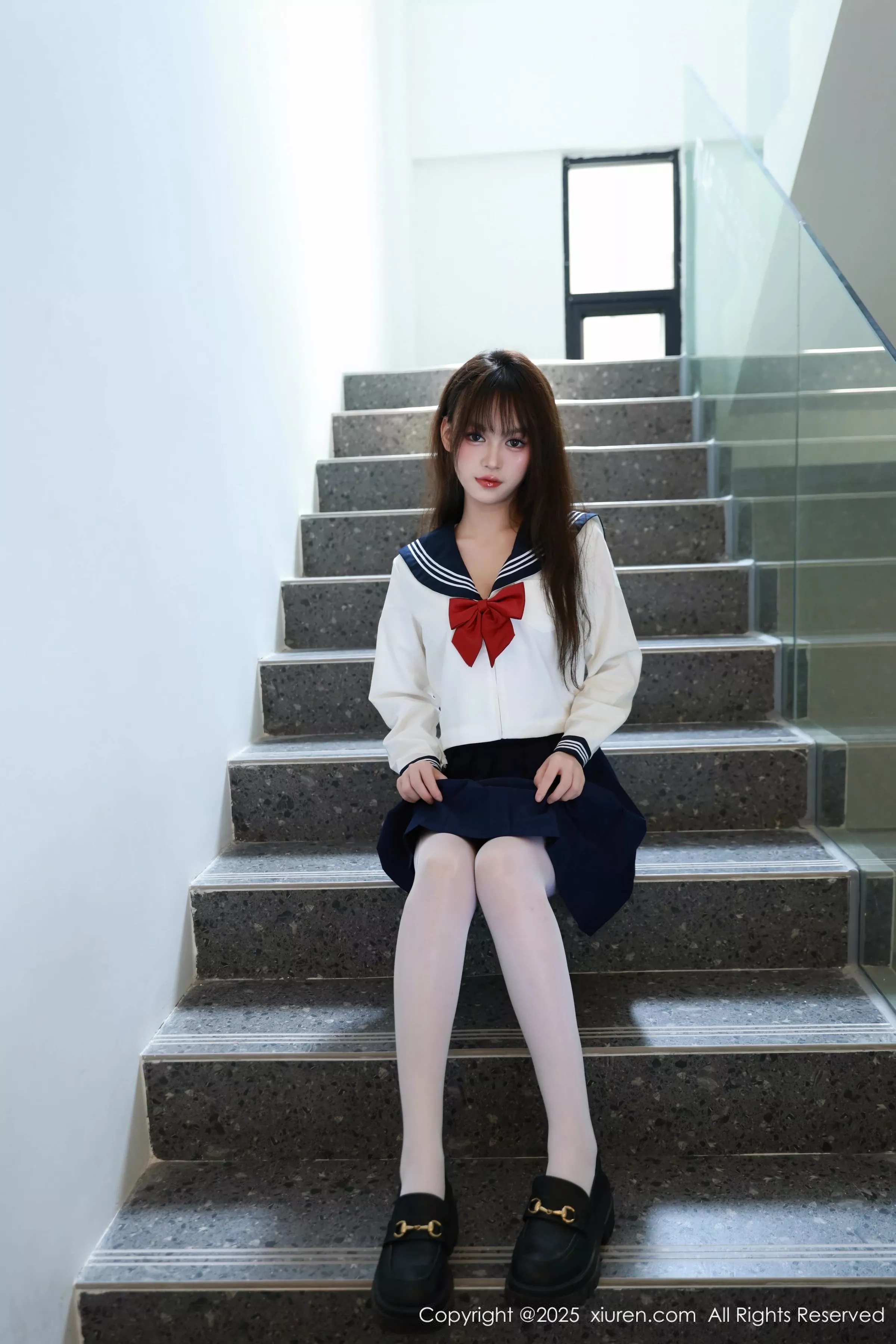 [[XiuRen秀人网]秀人网]No.10458_新人模特糯咪性感JK制服配超薄白丝袜秀曼妙身姿撩人诱惑写真88P