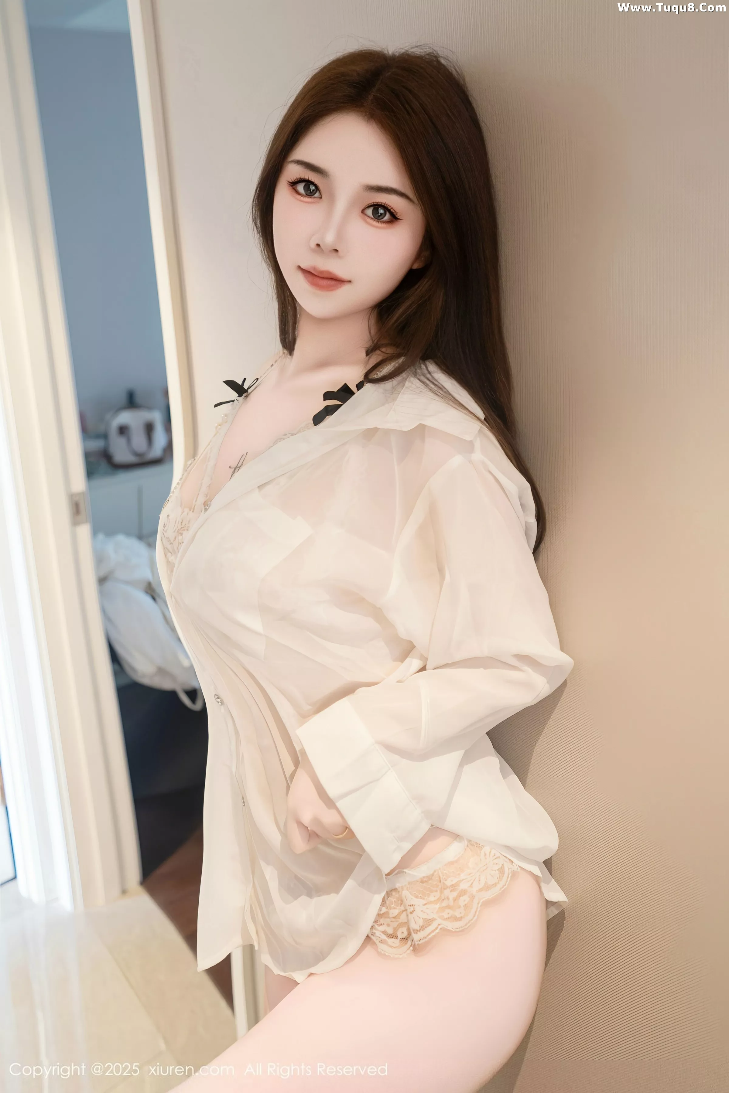 [[XiuRen秀人网]秀人网]No.10549_模特沐娜娜私房性感薄纱露白色情趣内衣秀魔鬼身材惹火诱惑写真75P