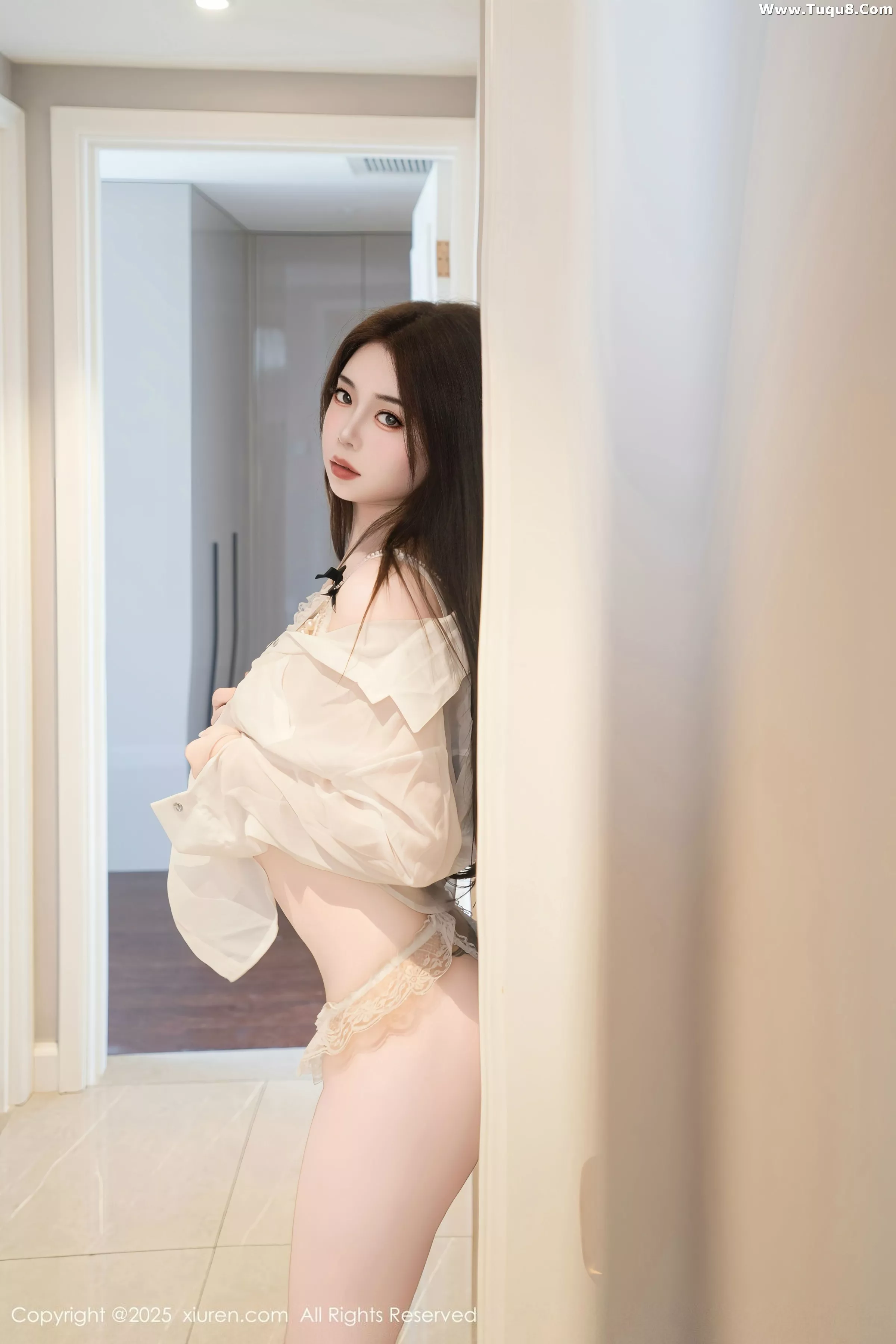 [[XiuRen秀人网]秀人网]No.10549_模特沐娜娜私房性感薄纱露白色情趣内衣秀魔鬼身材惹火诱惑写真75P