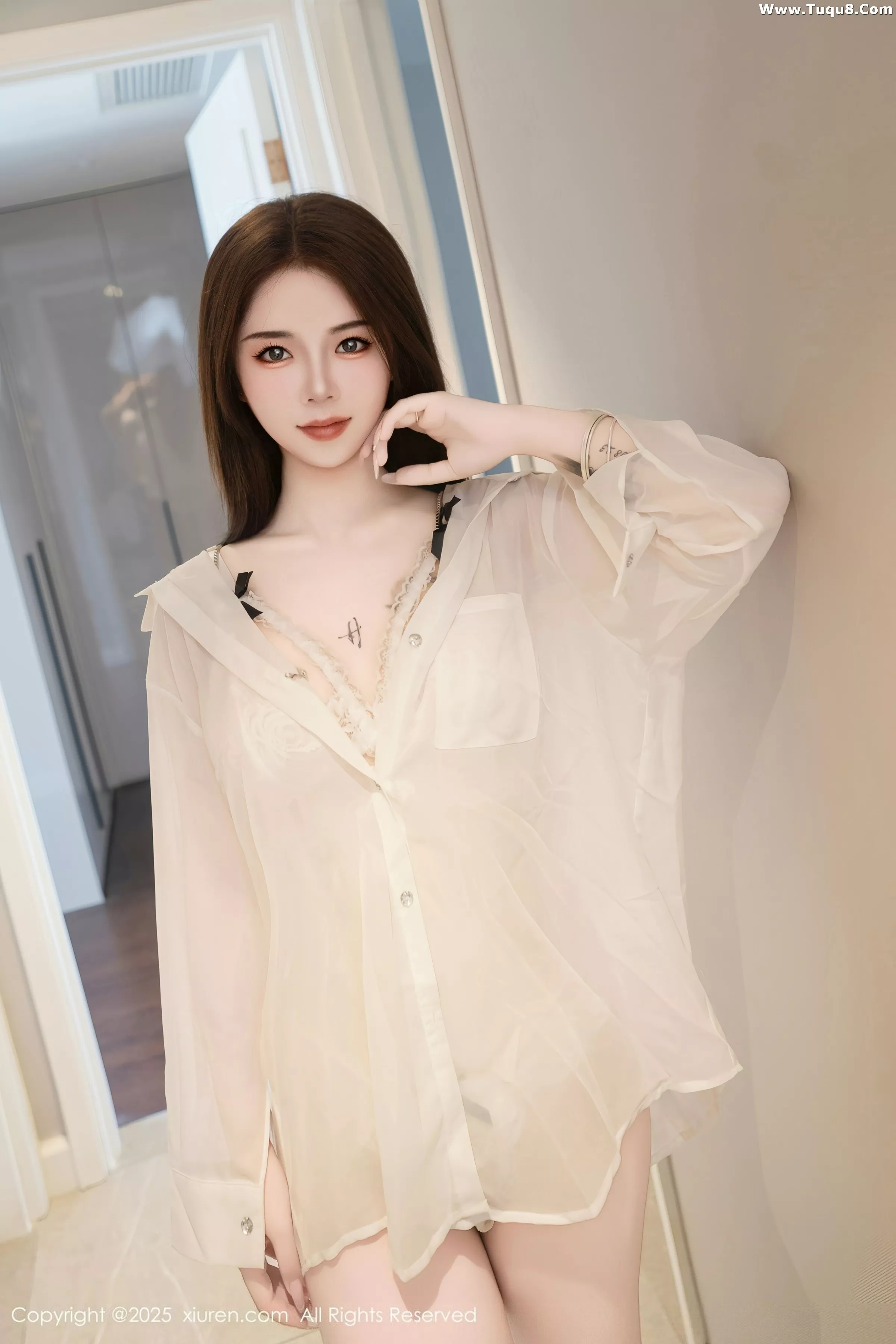 [[XiuRen秀人网]秀人网]No.10549_模特沐娜娜私房性感薄纱露白色情趣内衣秀魔鬼身材惹火诱惑写真75P