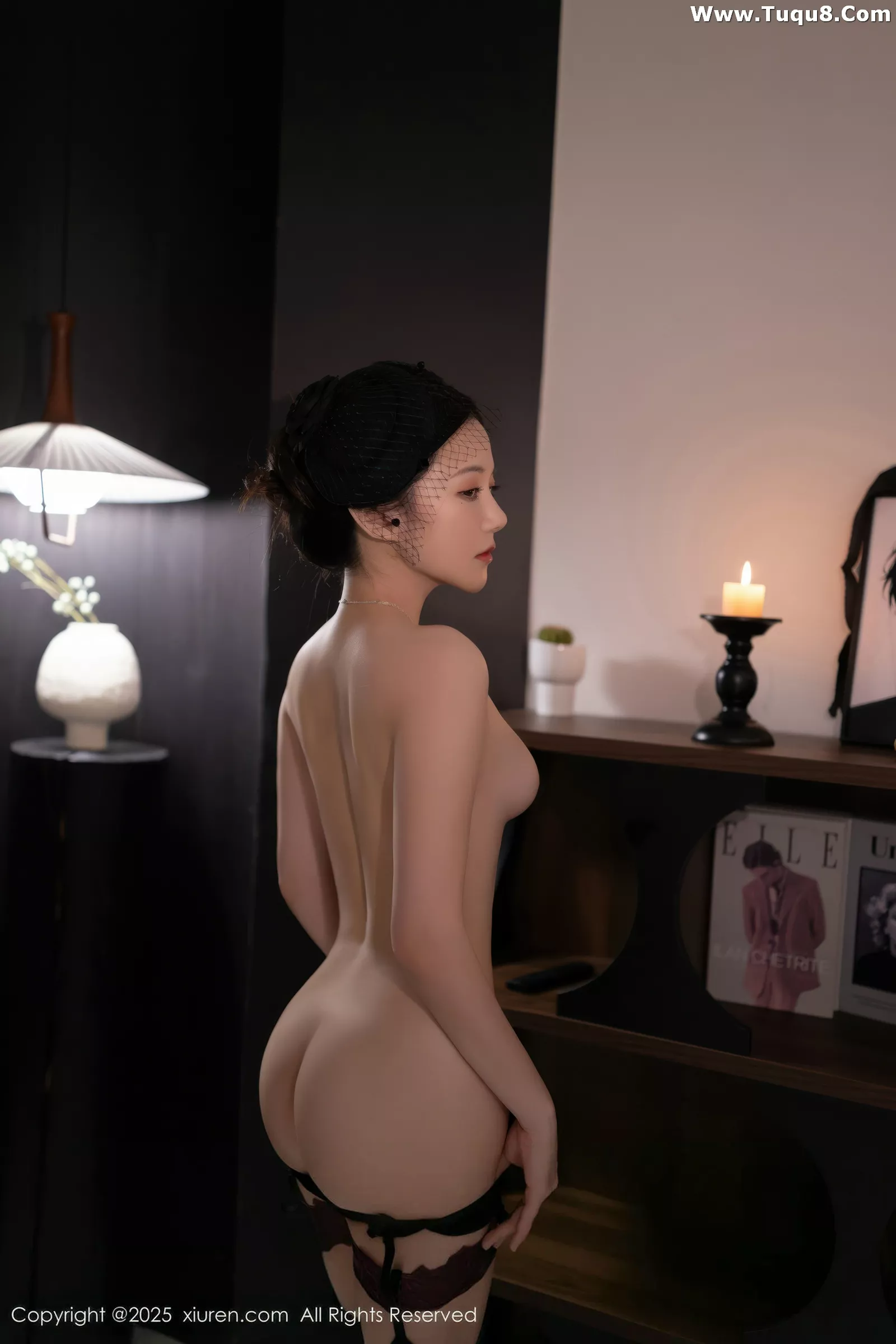 [[XiuRen秀人网]秀人网]No.10564_模特鱼子酱Fish性感黑色情趣内衣配黑丝吊袜秀曼妙身姿诱惑写真80P