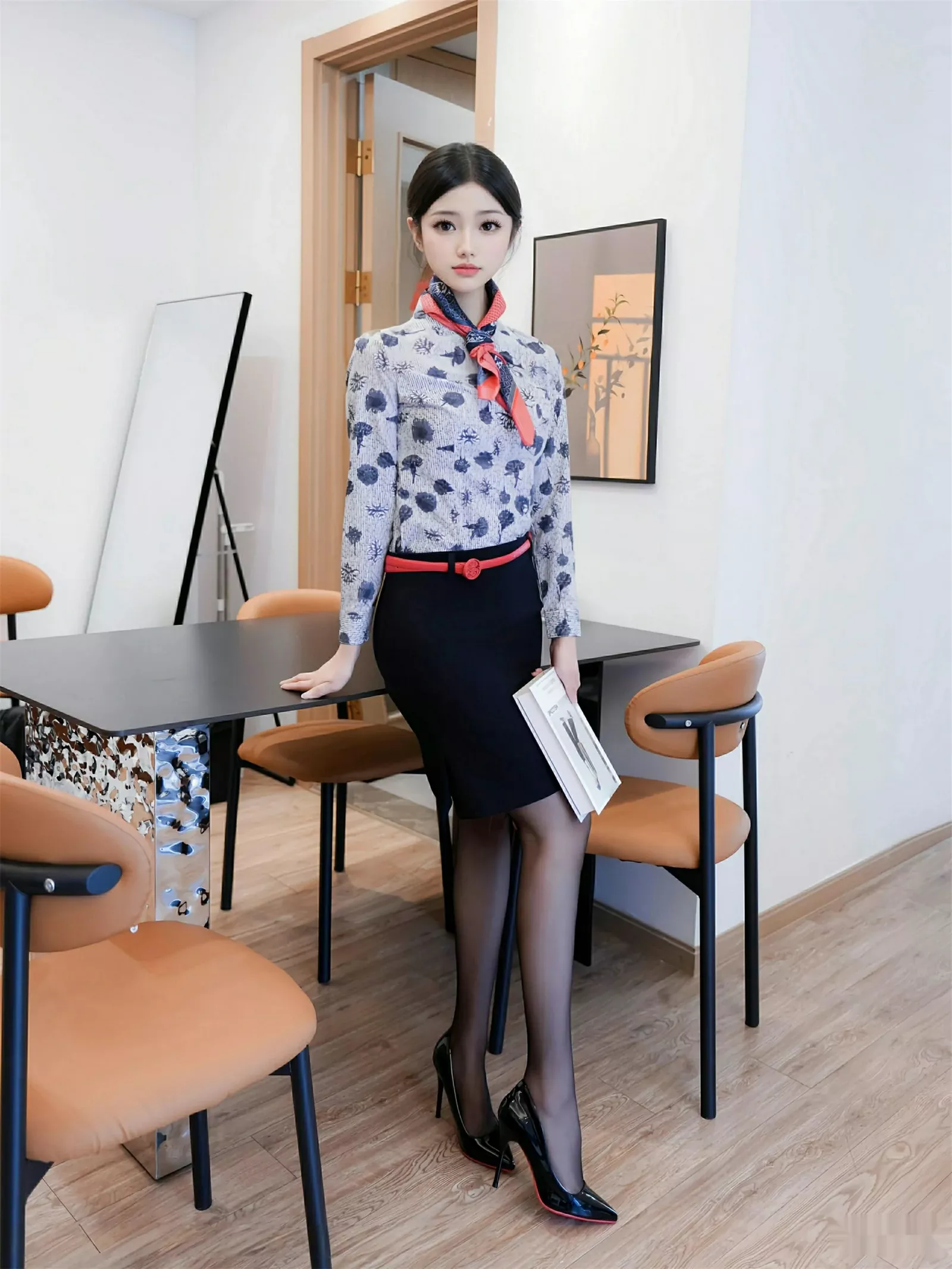 [[XiuRen秀人网]秀人网]No.10579_模特琉璃ww性感空姐制服配超薄无内黑丝秀凹凸身材撩人诱惑写真79P