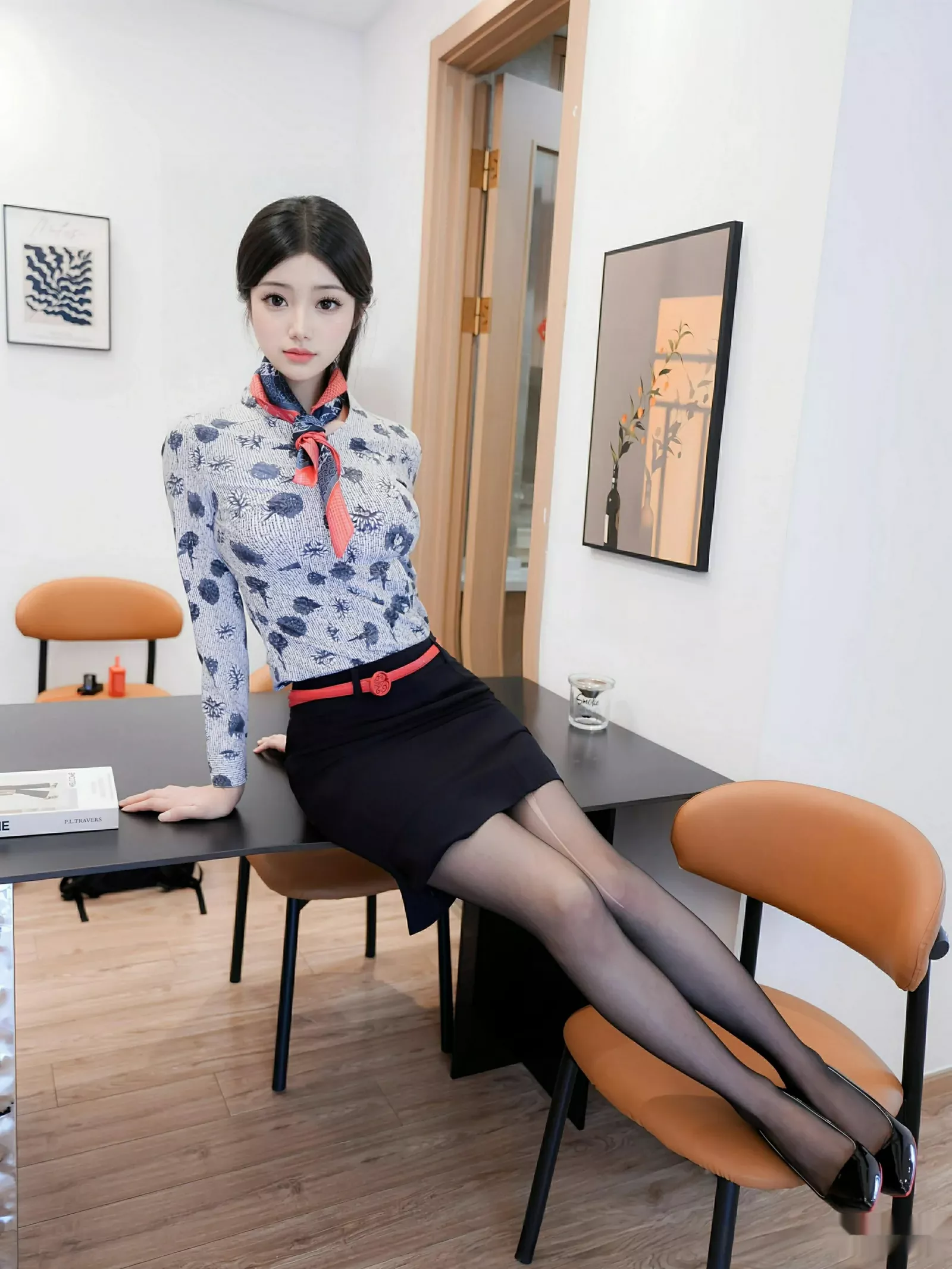 [[XiuRen秀人网]秀人网]No.10579_模特琉璃ww性感空姐制服配超薄无内黑丝秀凹凸身材撩人诱惑写真79P