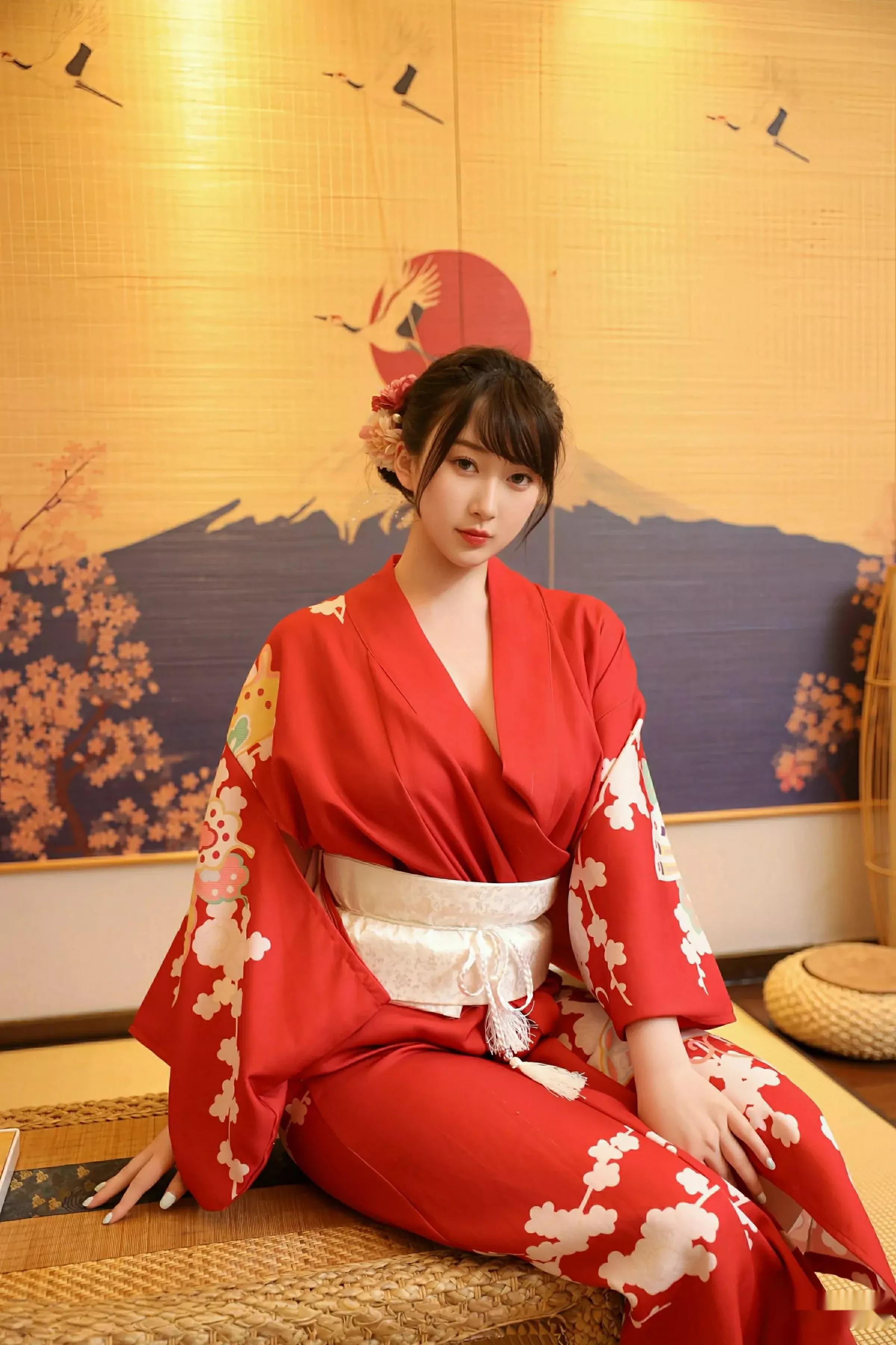 [[XiuRen秀人网]秀人网]No.10624_模特李沁恩lrene性感日系风红色服饰半脱秀丰腴身材惹火诱惑写真69P