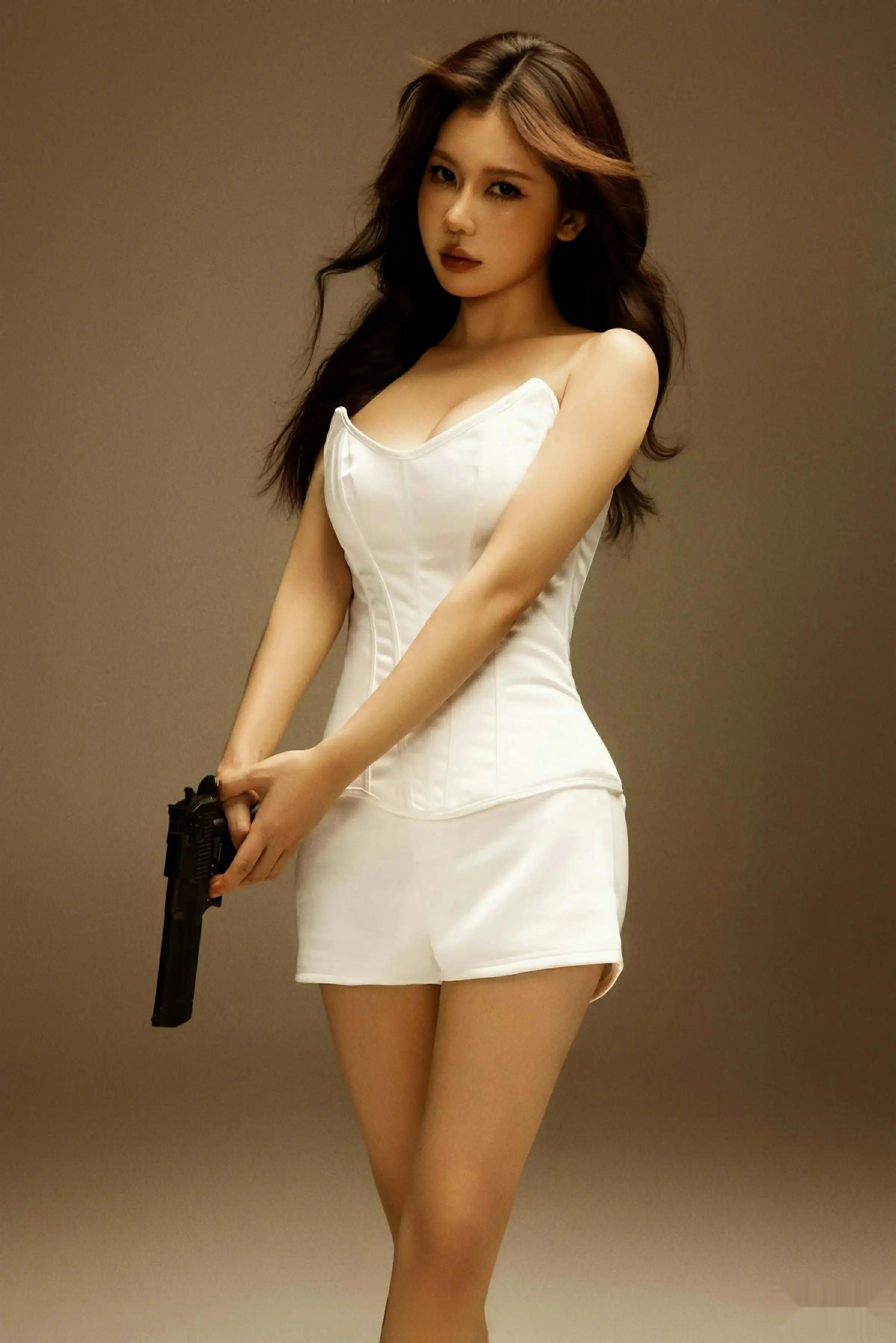 [[XiuRen秀人网]秀人网]No.10629_模特尹甜甜性感白色短裤露白色蕾丝内衣秀完美身材诱惑写真78P