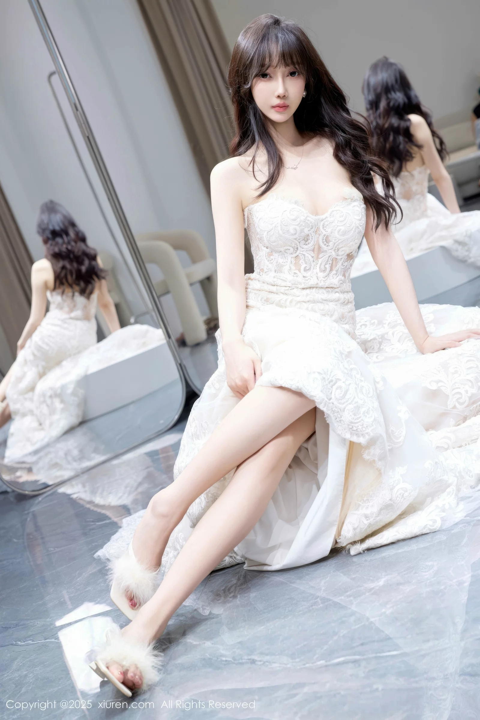 [[XiuRen秀人网]秀人网]No.10663_模特玥儿玥er私房性感白色婚纱礼裙秀完美身材迷人诱惑写真58P