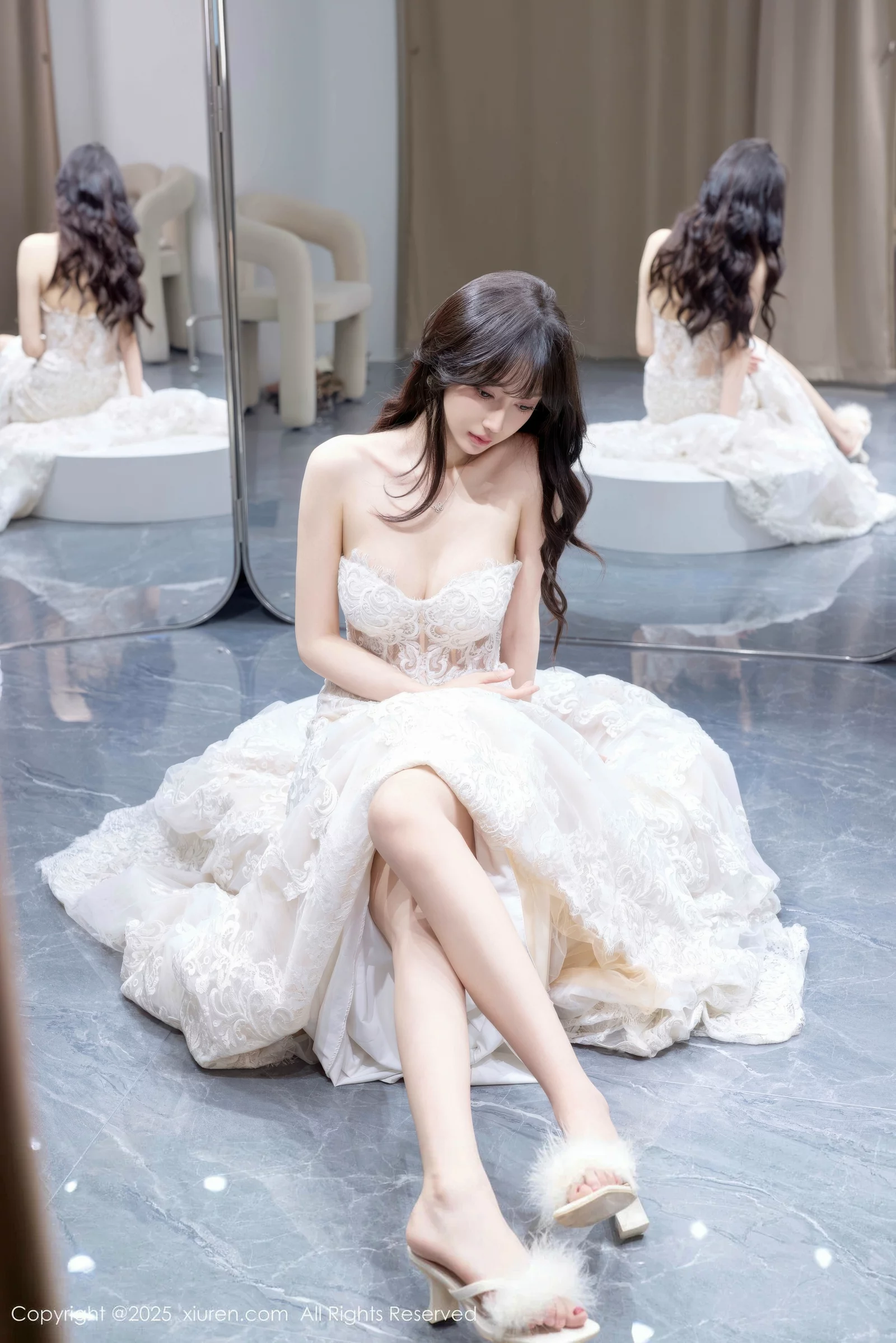 [[XiuRen秀人网]秀人网]No.10663_模特玥儿玥er私房性感白色婚纱礼裙秀完美身材迷人诱惑写真58P