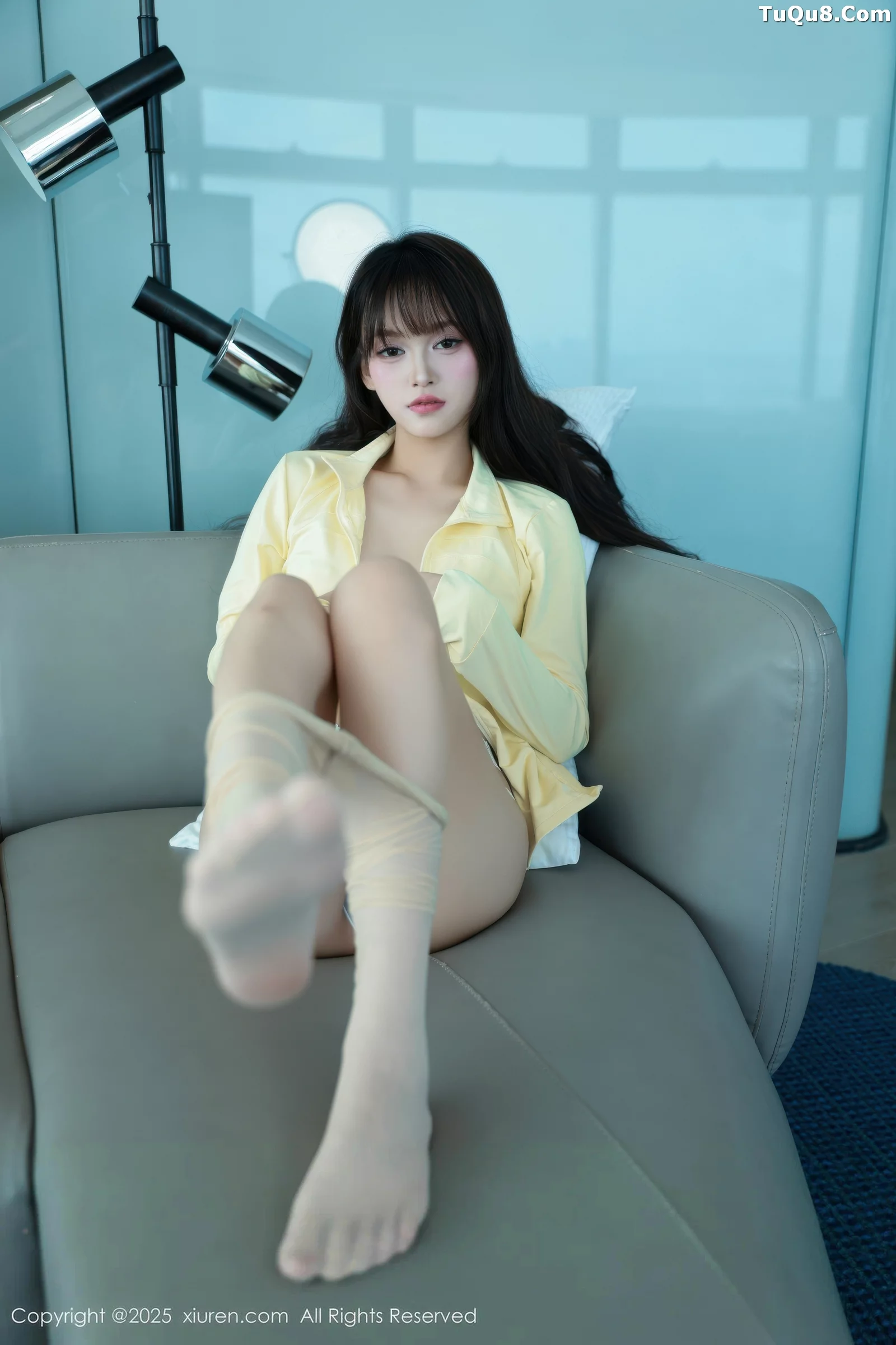 [[XiuRen秀人网]秀人网]No.10702_模特糯咪性感白色低胸连衣短裙配白色丝袜秀完美身材诱惑写真82P