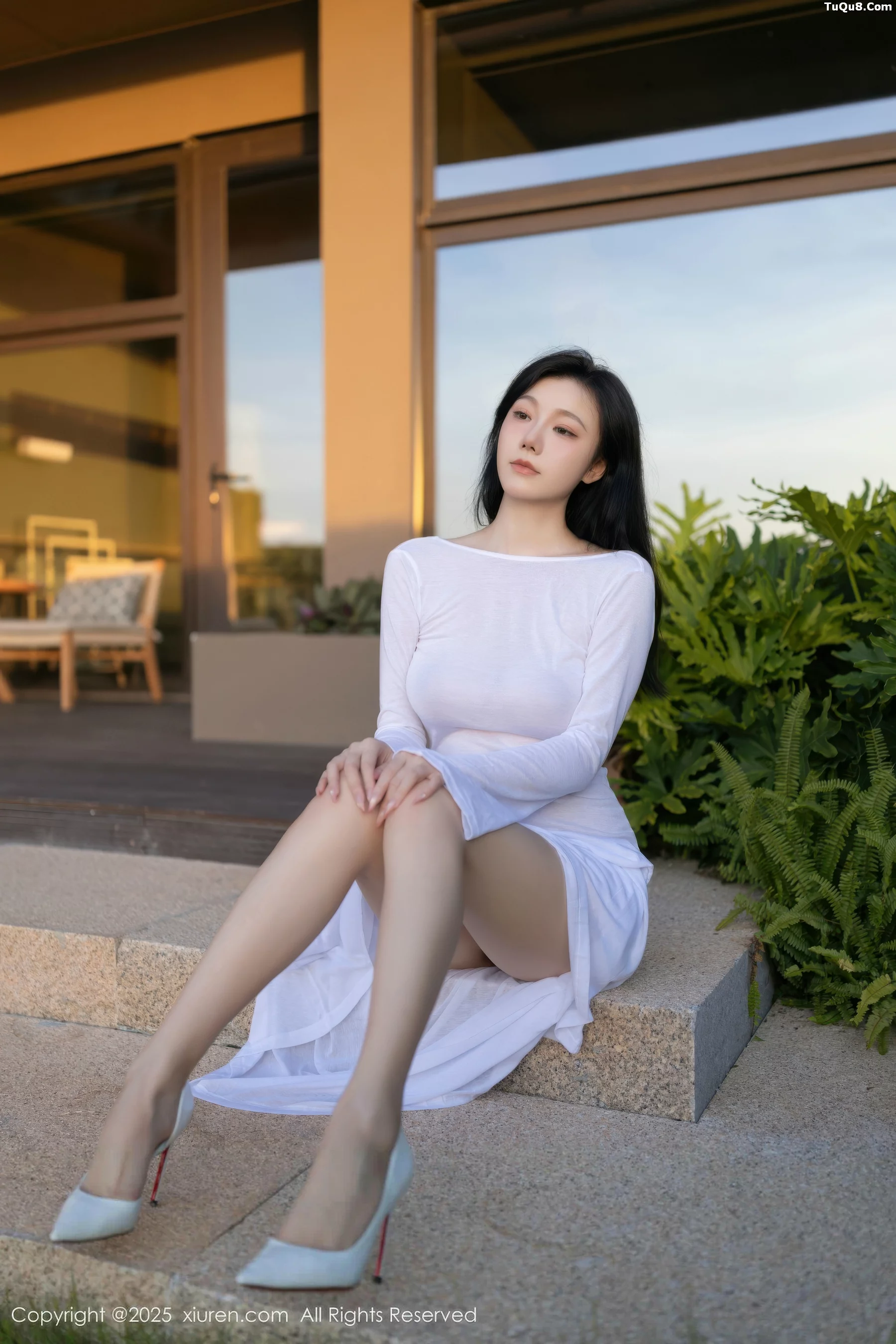 [[XiuRen秀人网]秀人网]No.10747_模特安然anran性感白色连衣长裙配超薄肉色秀曼妙身姿诱惑写真80P