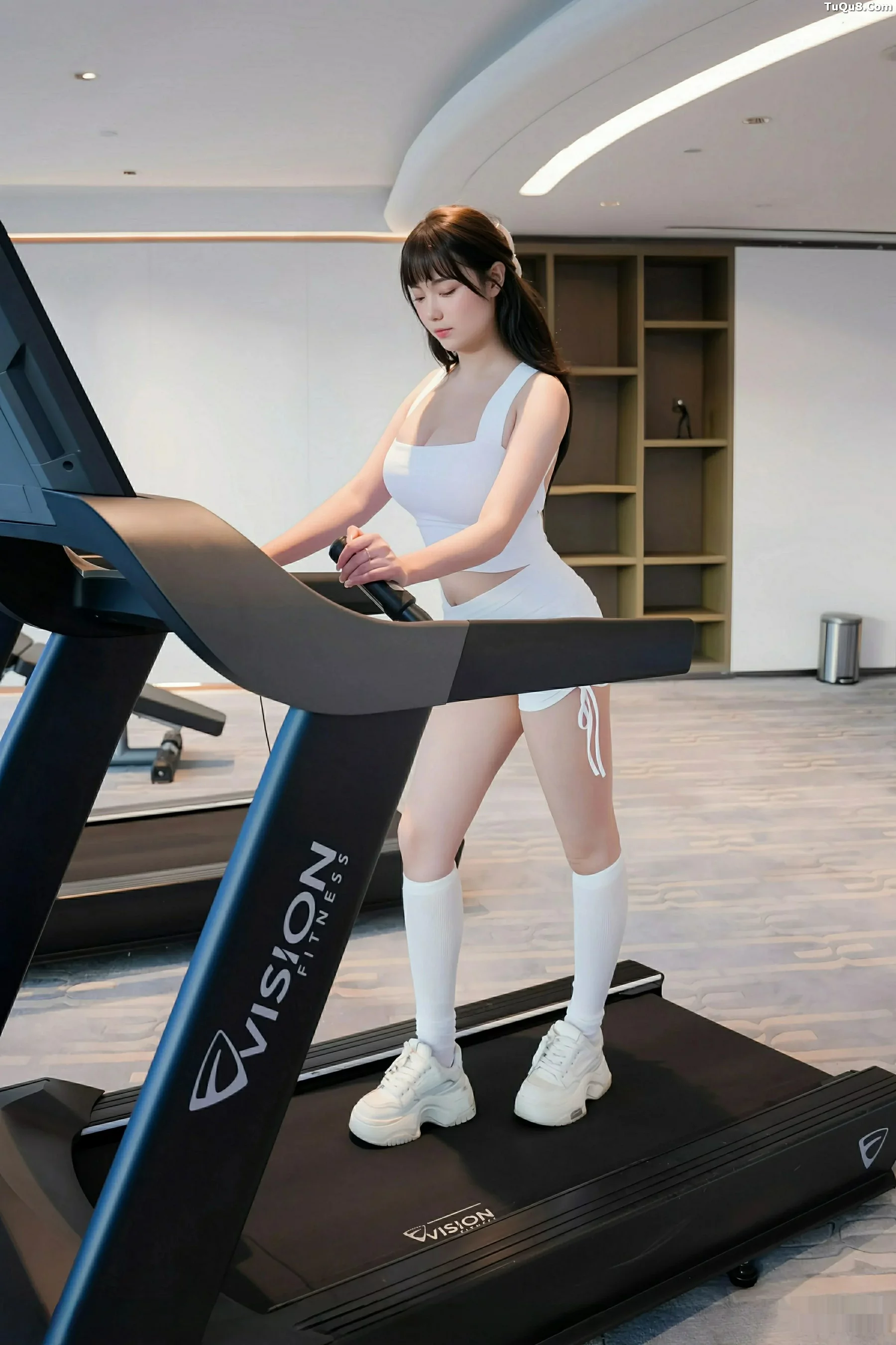 [[XiuRen秀人网]秀人网]No.10808_模特软情健身房场景性感白色运动服配白丝袜秀曼妙身姿诱惑写真81P