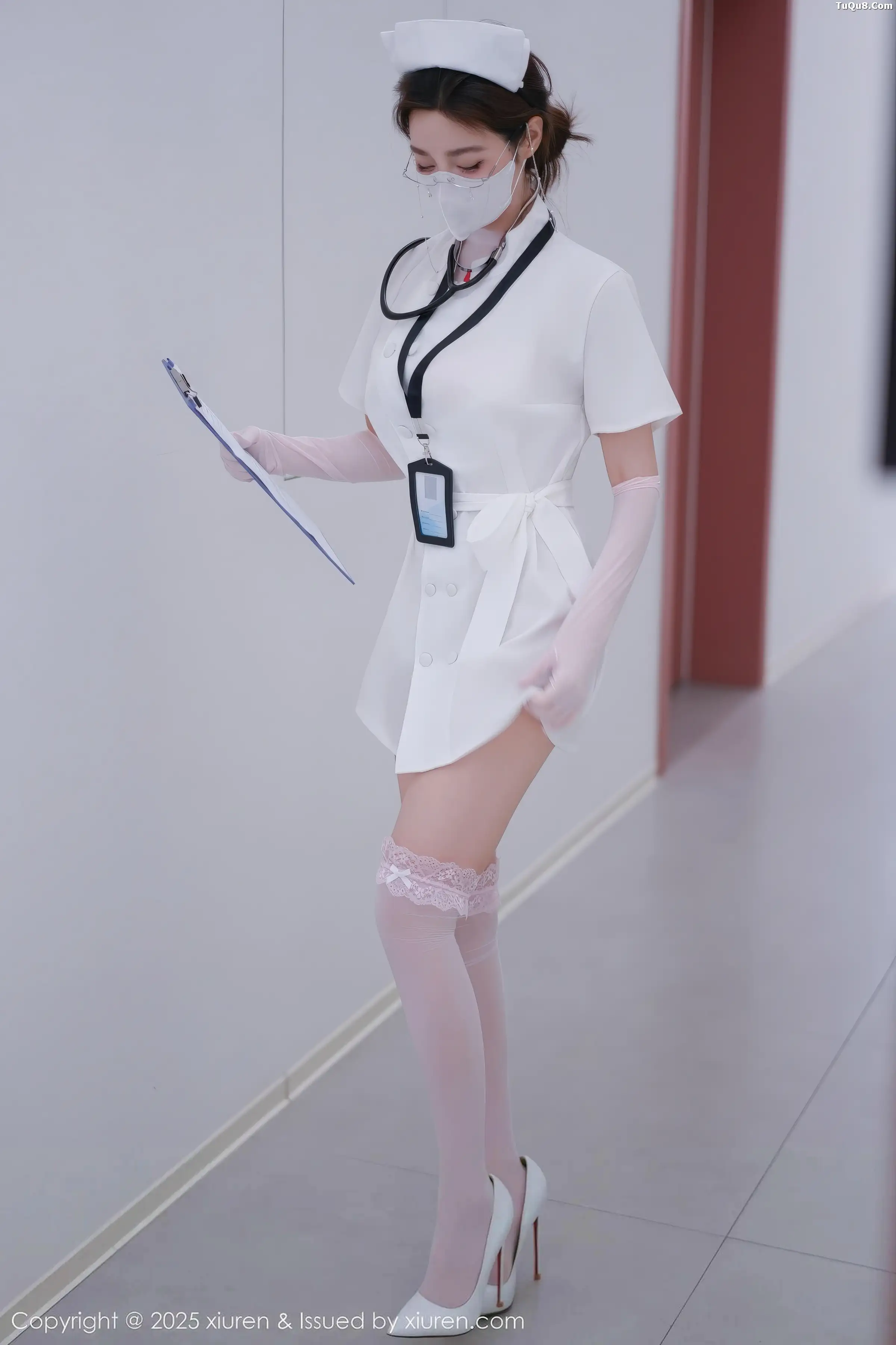 [[XiuRen秀人网]秀人网]No.11099_模特Twins-桃桃性感护士服露白色情趣内衣秀曼妙身姿诱惑写真78P